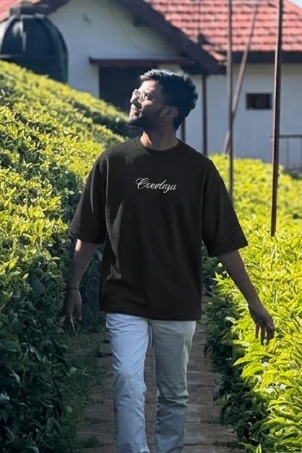 Carpedian  Black Oversized Tshirt