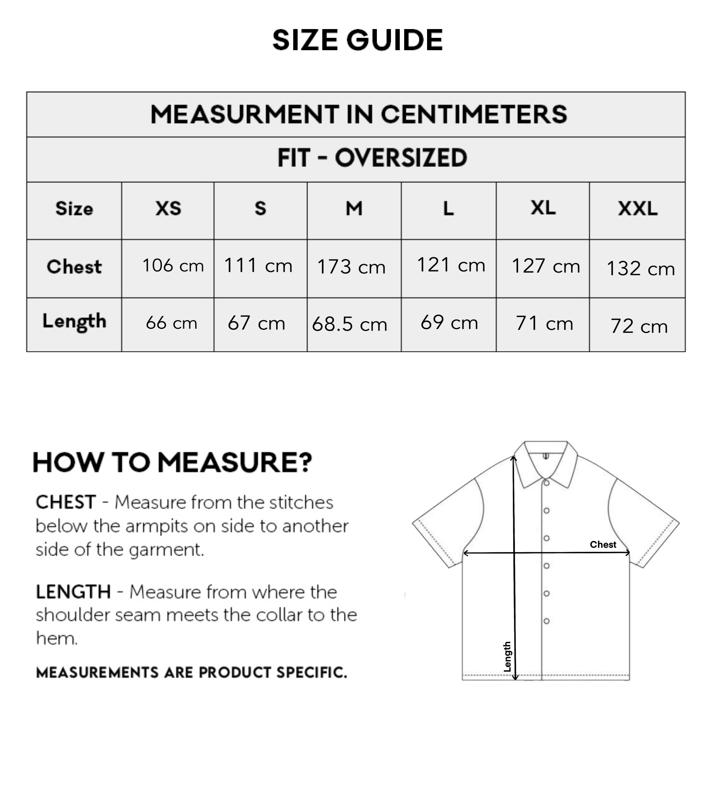 Size Chart CM