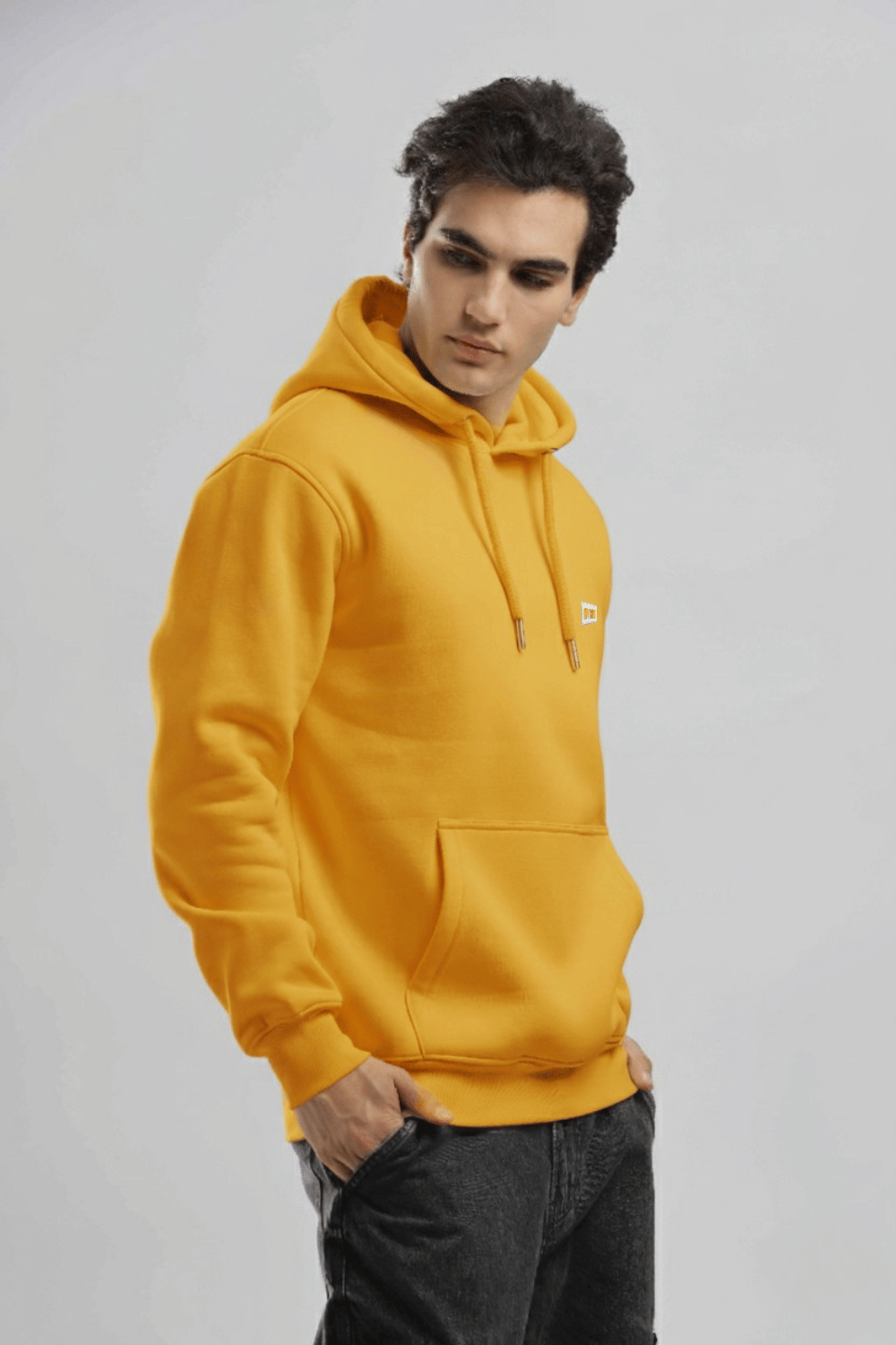 Yellow Plain Hoodie