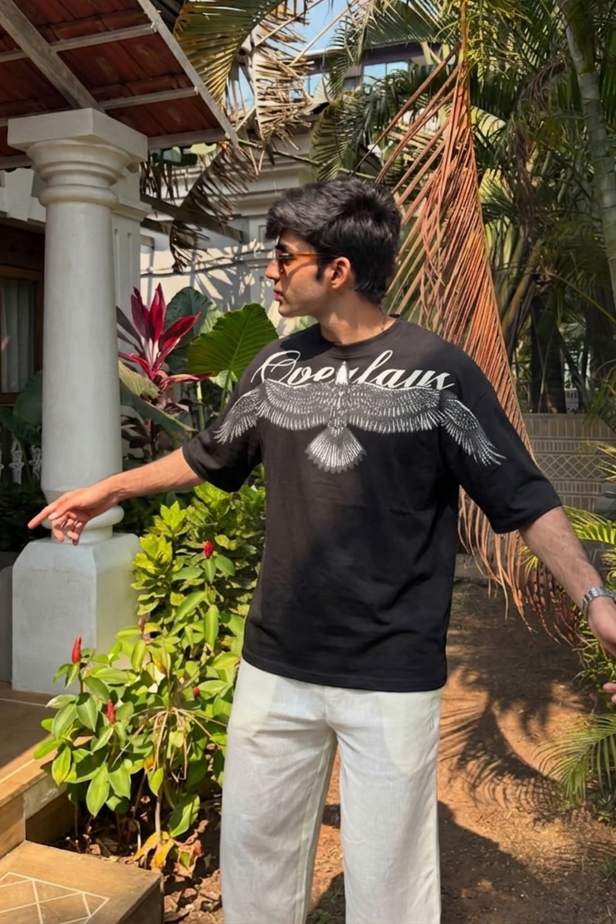 Streak Black Oversized T-shirt