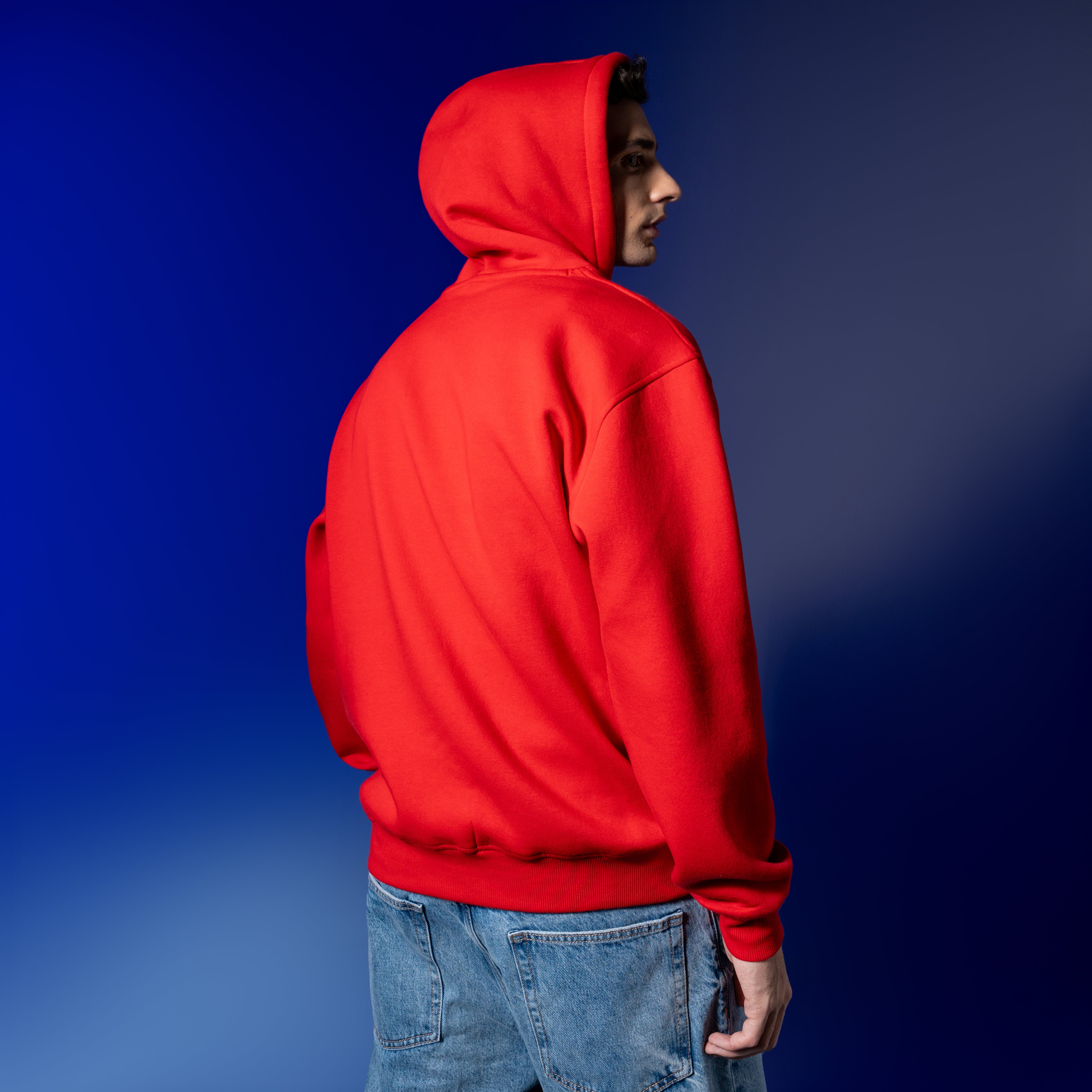 Red Embossed Hoodie