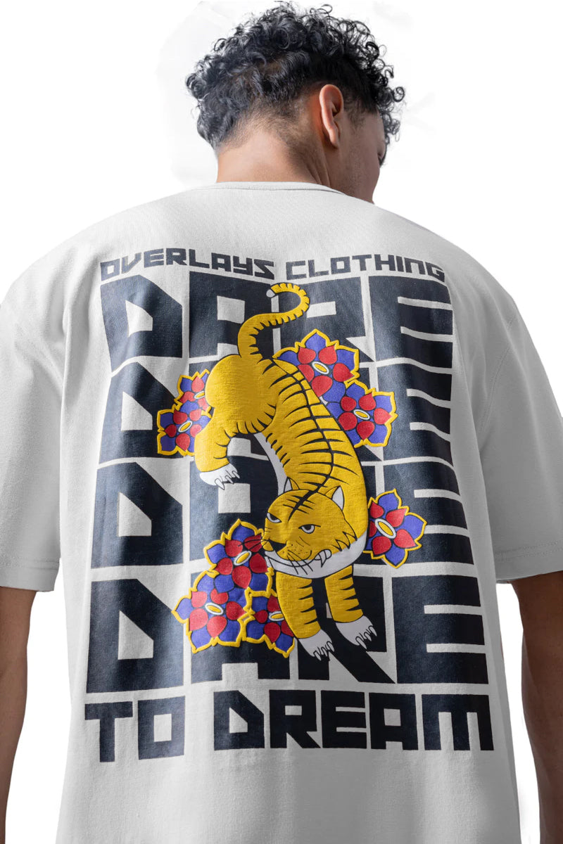 Dare To Dream White Relaxed Fit T-shirt