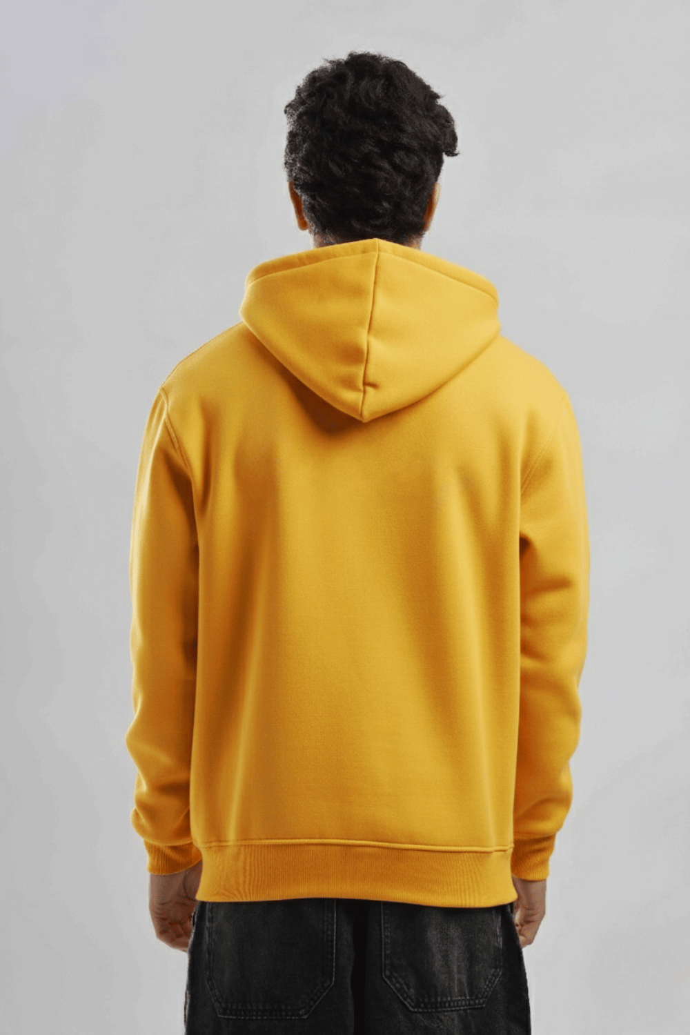 Yellow Plain Hoodie