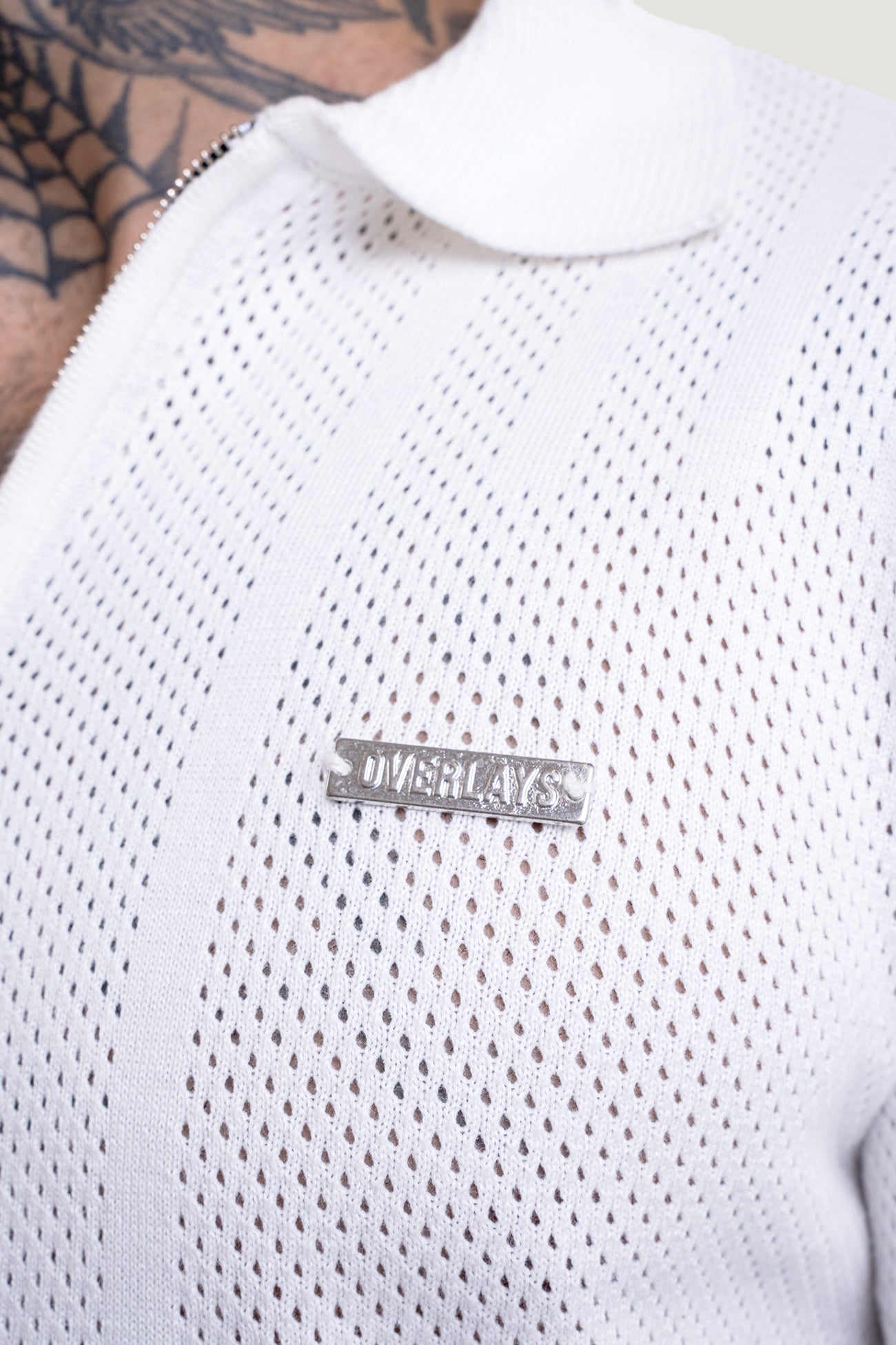 Opal White Textured Polo T-Shirt