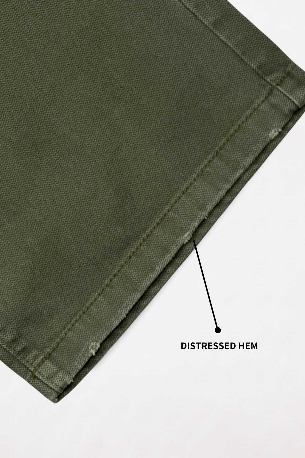 Ivy Wash Green Distressed Baggy Denim