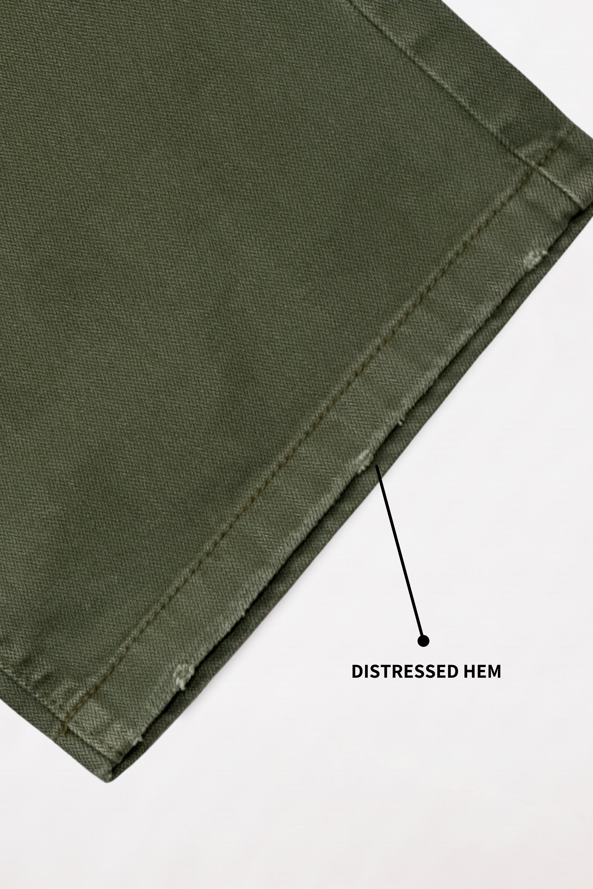 Ivy Wash Green Distressed Baggy Denim