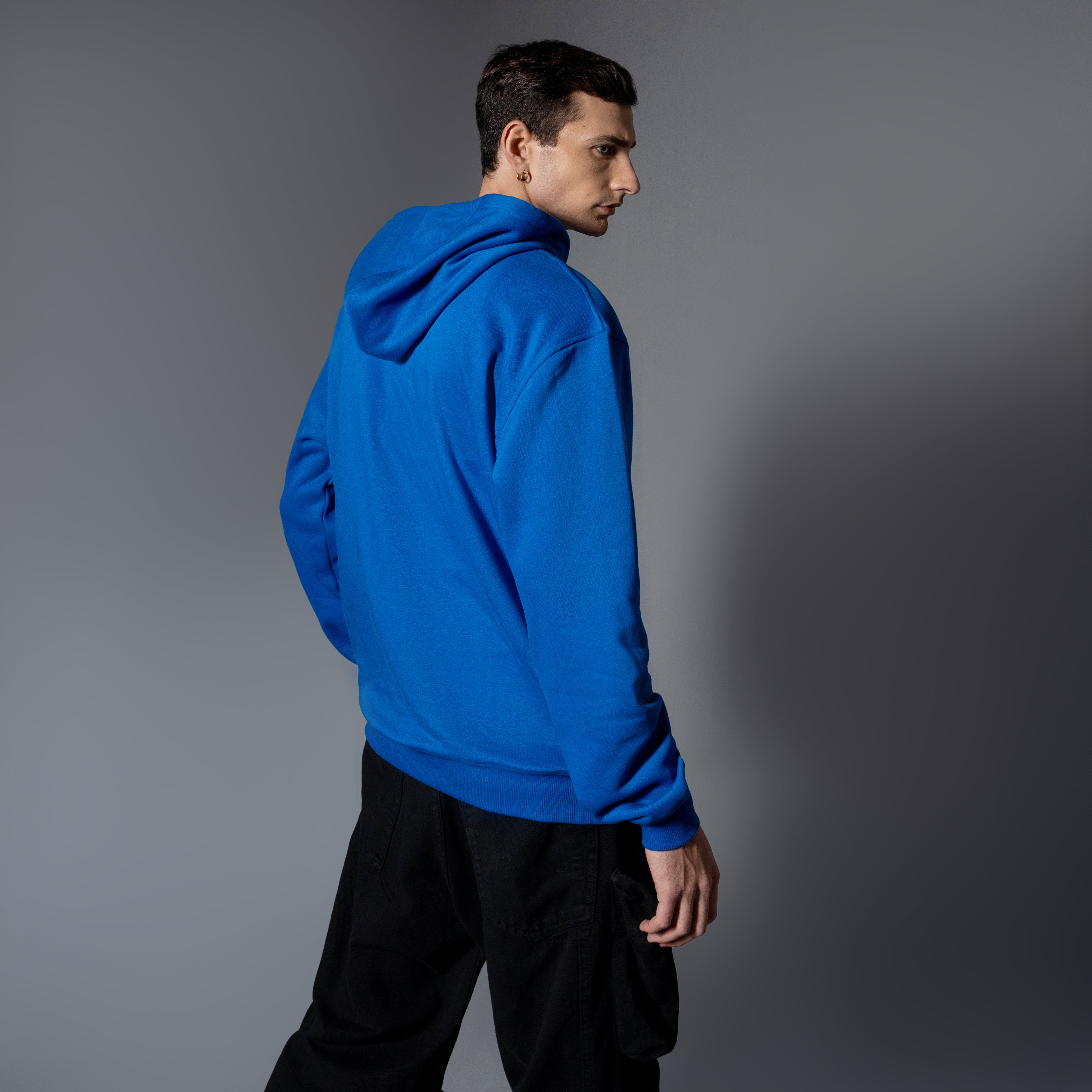 Diode Blue Oversized Hoodies