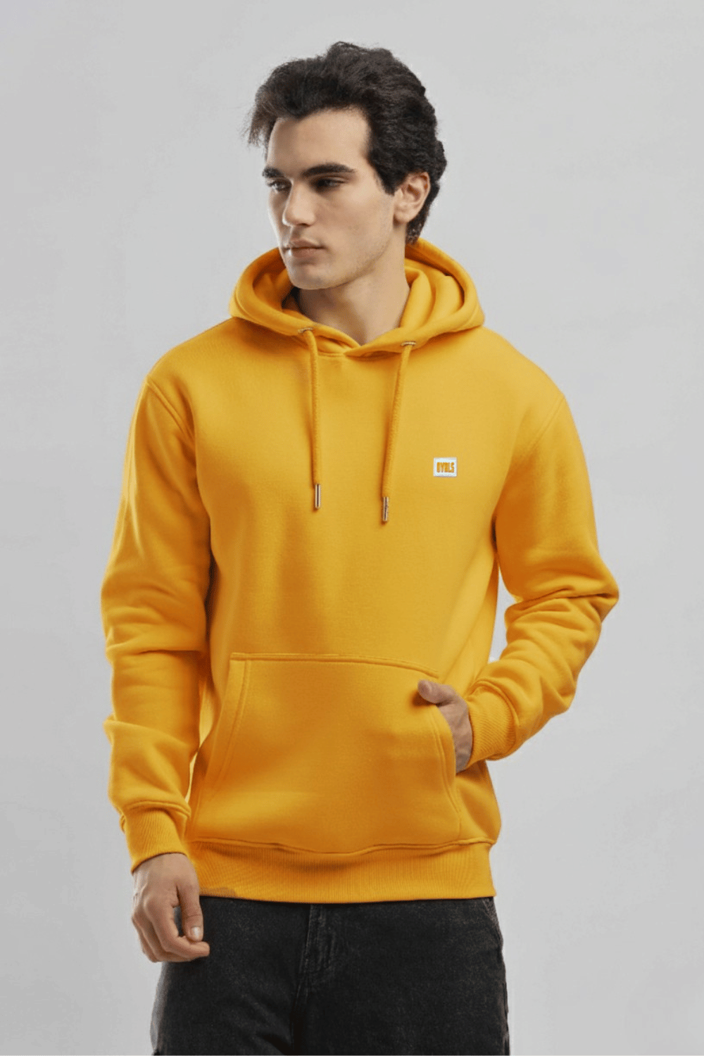 Yellow Plain Hoodie
