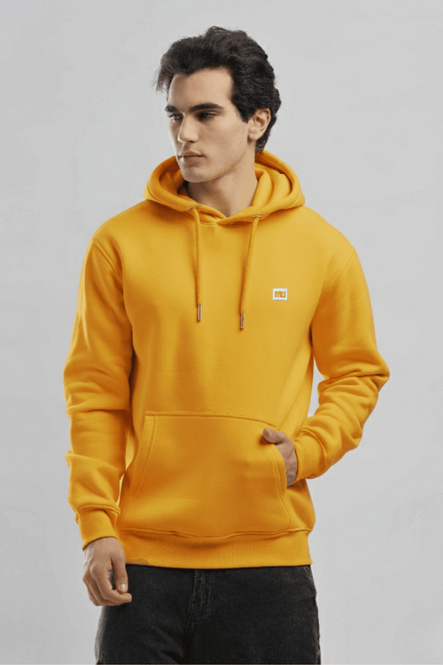 Yellow Plain Hoodie