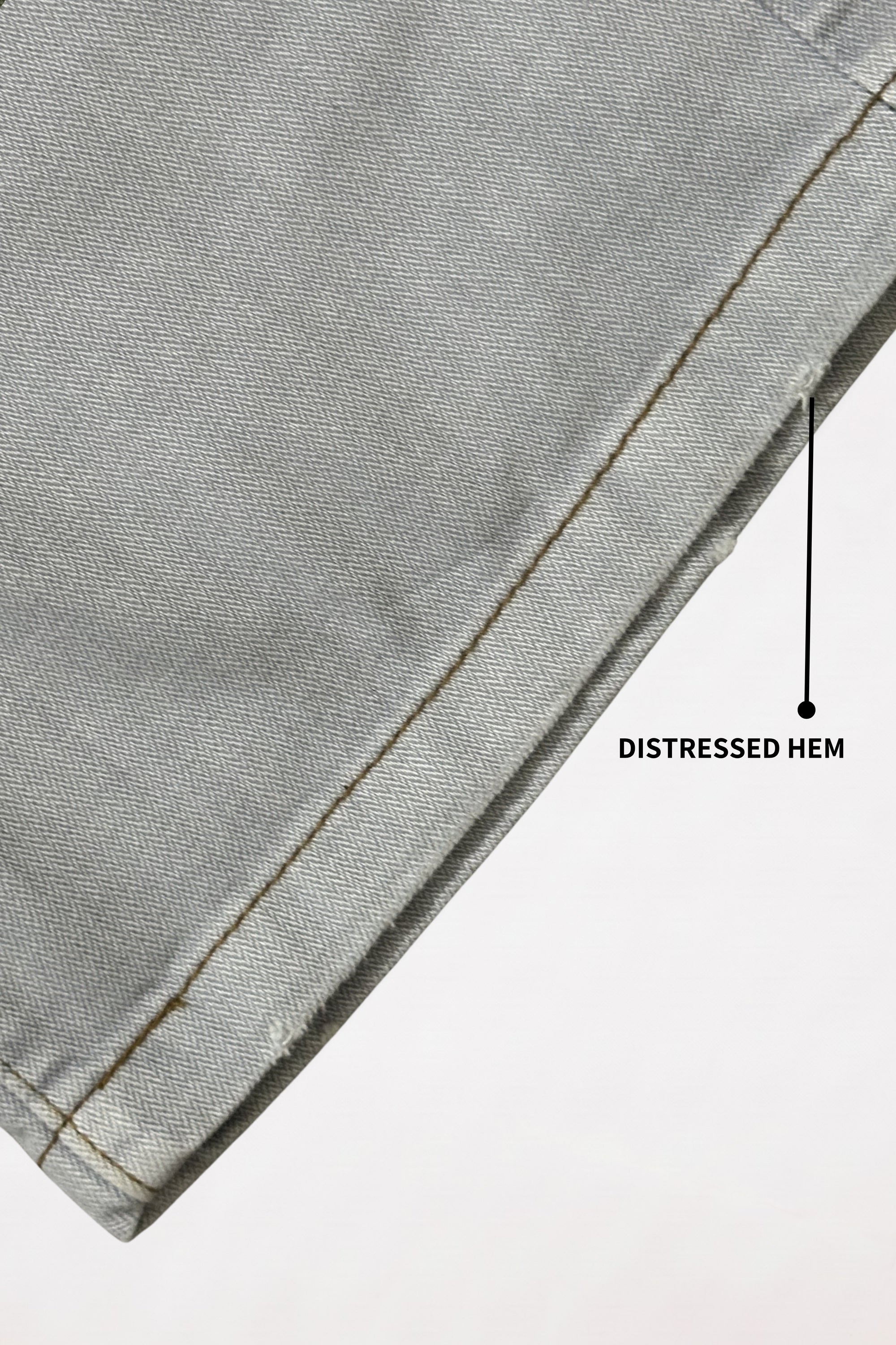 Smoke Wash Grey Distressed Baggy Denim