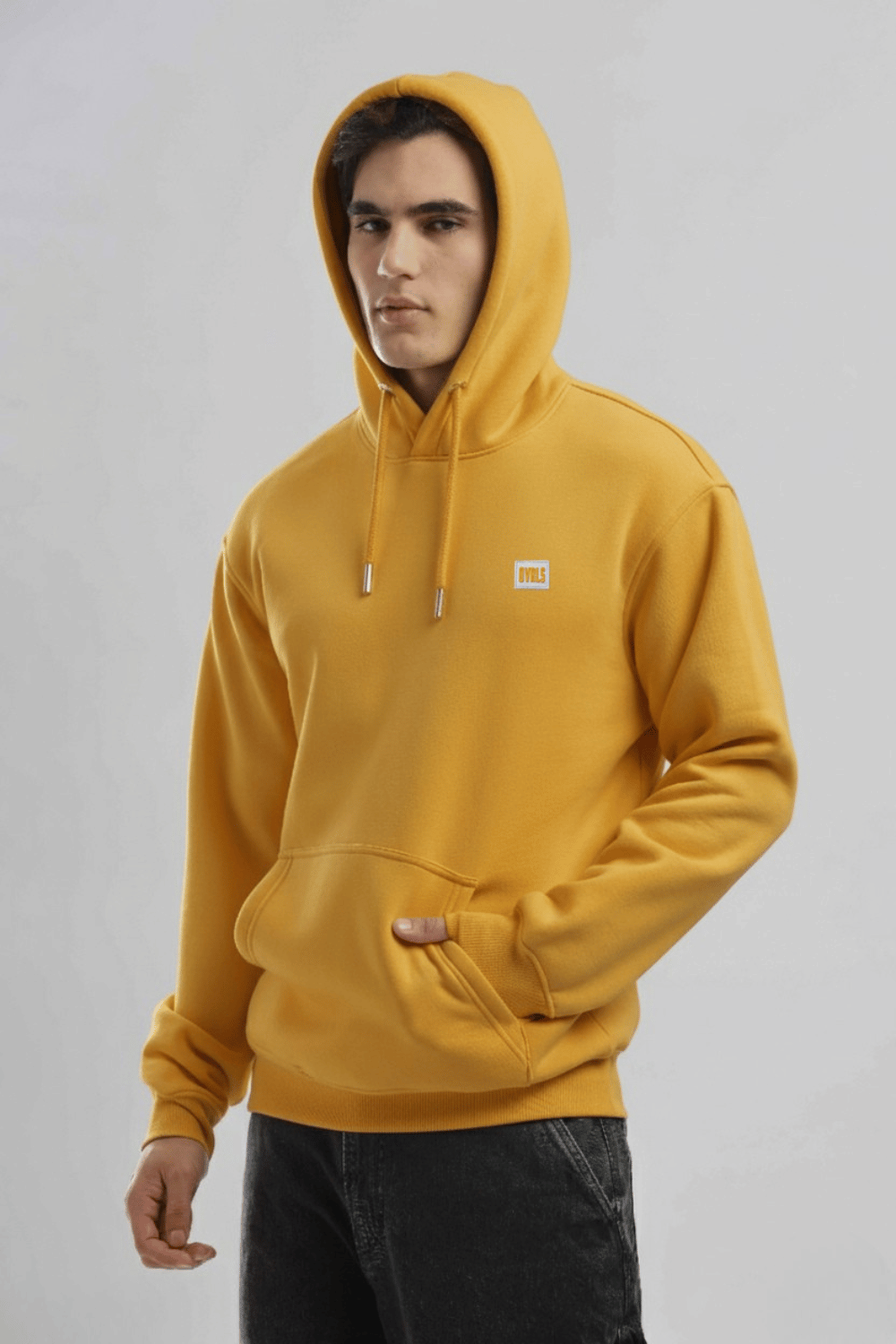 Yellow Plain Hoodie