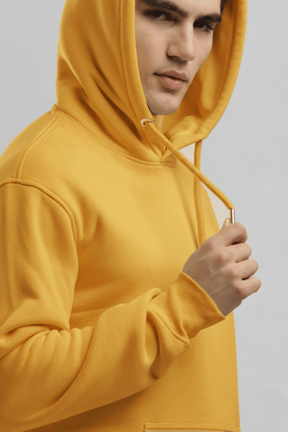 Yellow Plain Hoodie