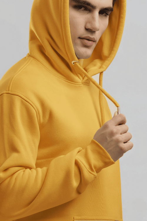 Yellow Plain Hoodie