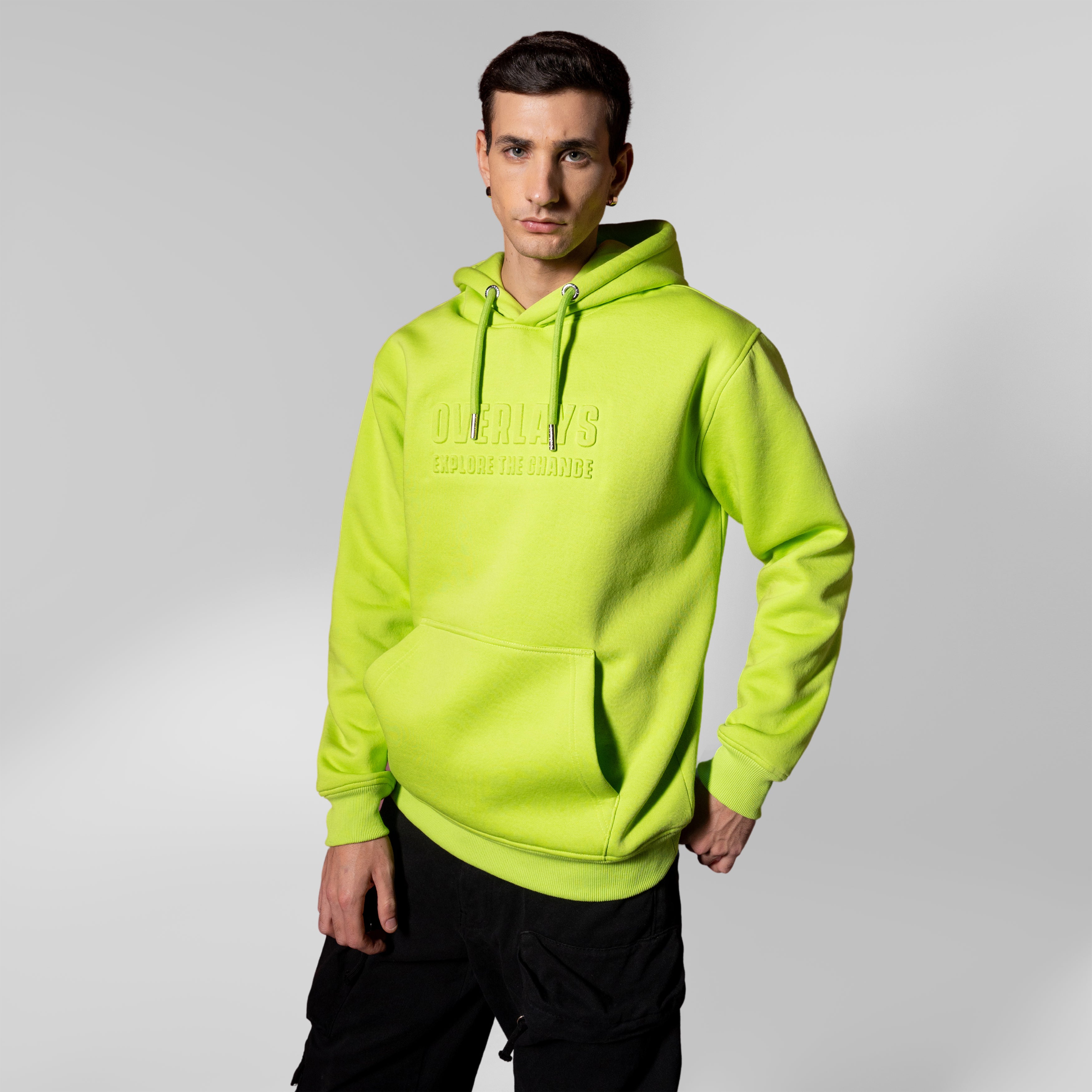 Arise Acid Lime Embossed Hoodie