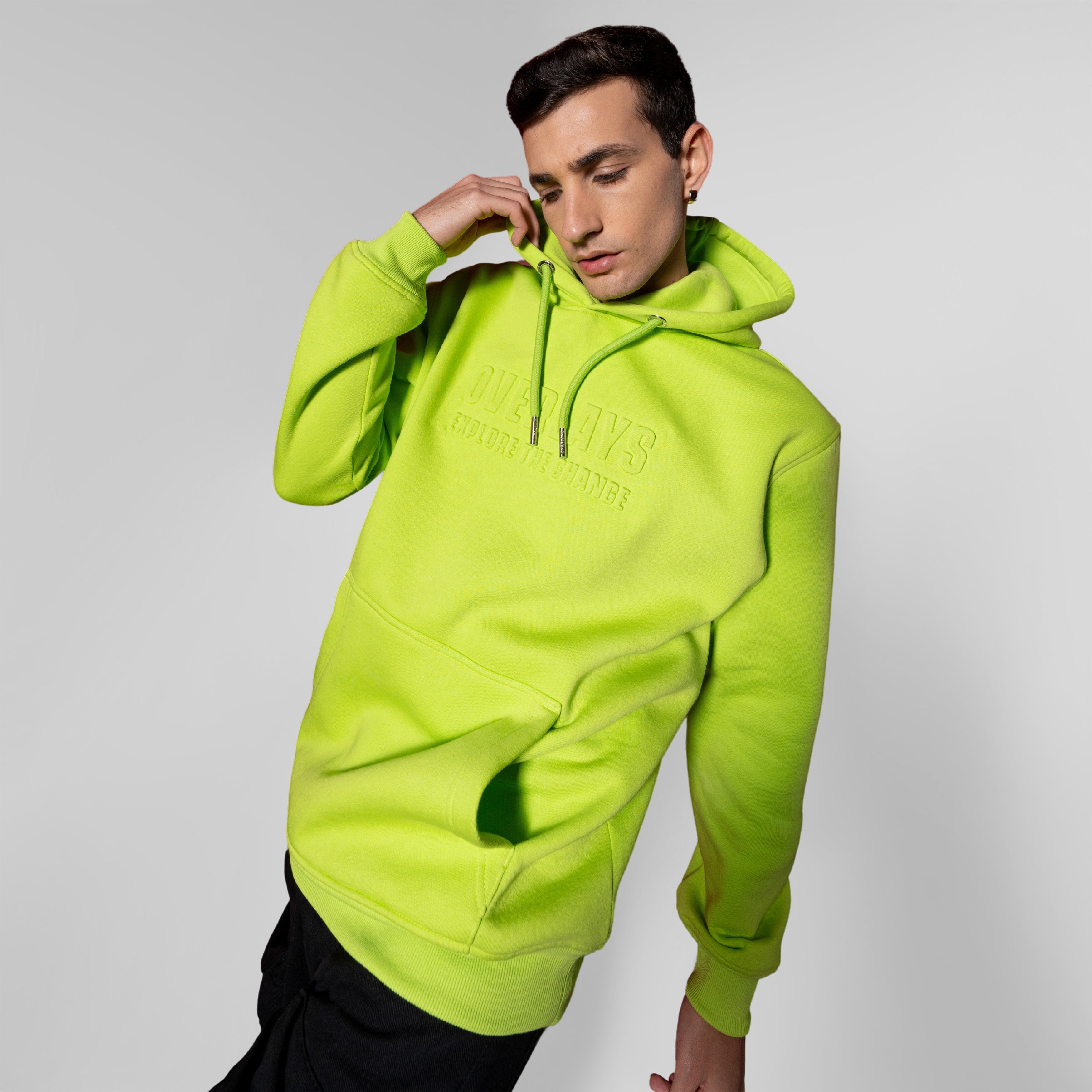 Arise Acid Lime Embossed Hoodie