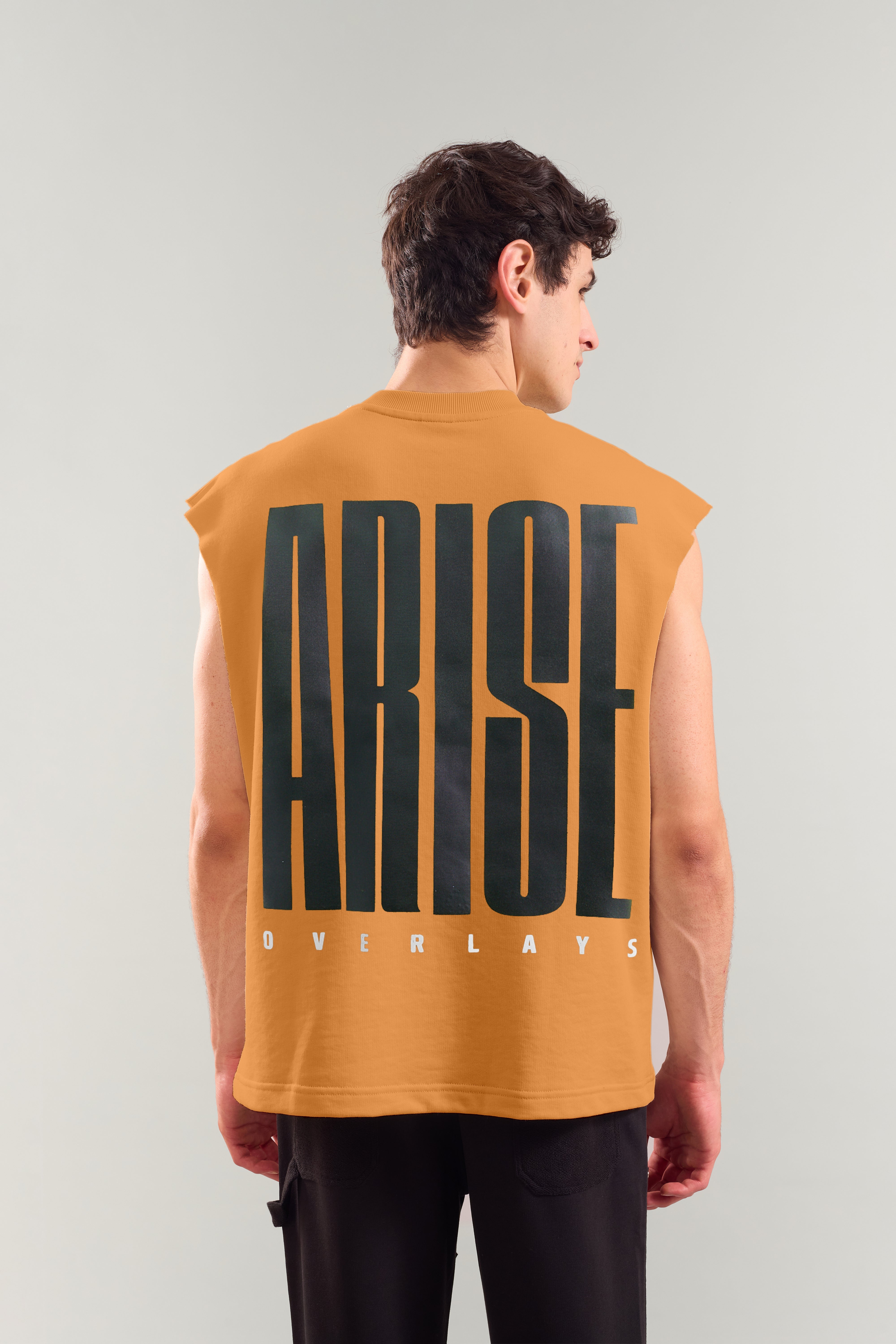 Arise Heavy Weight Sleeveless Tank Top With Raw Edges