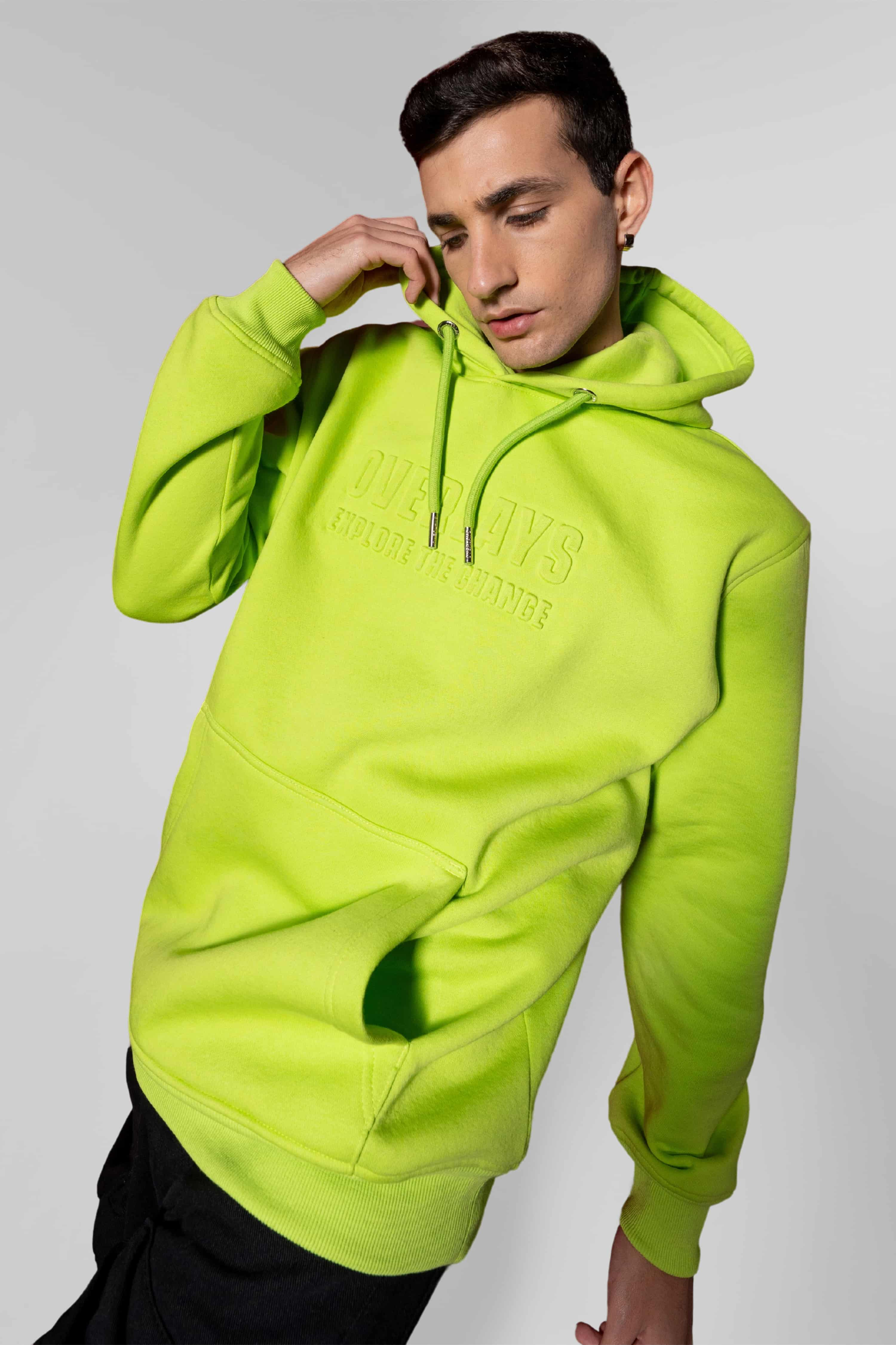 Arise Acid Lime Embossed Hoodie