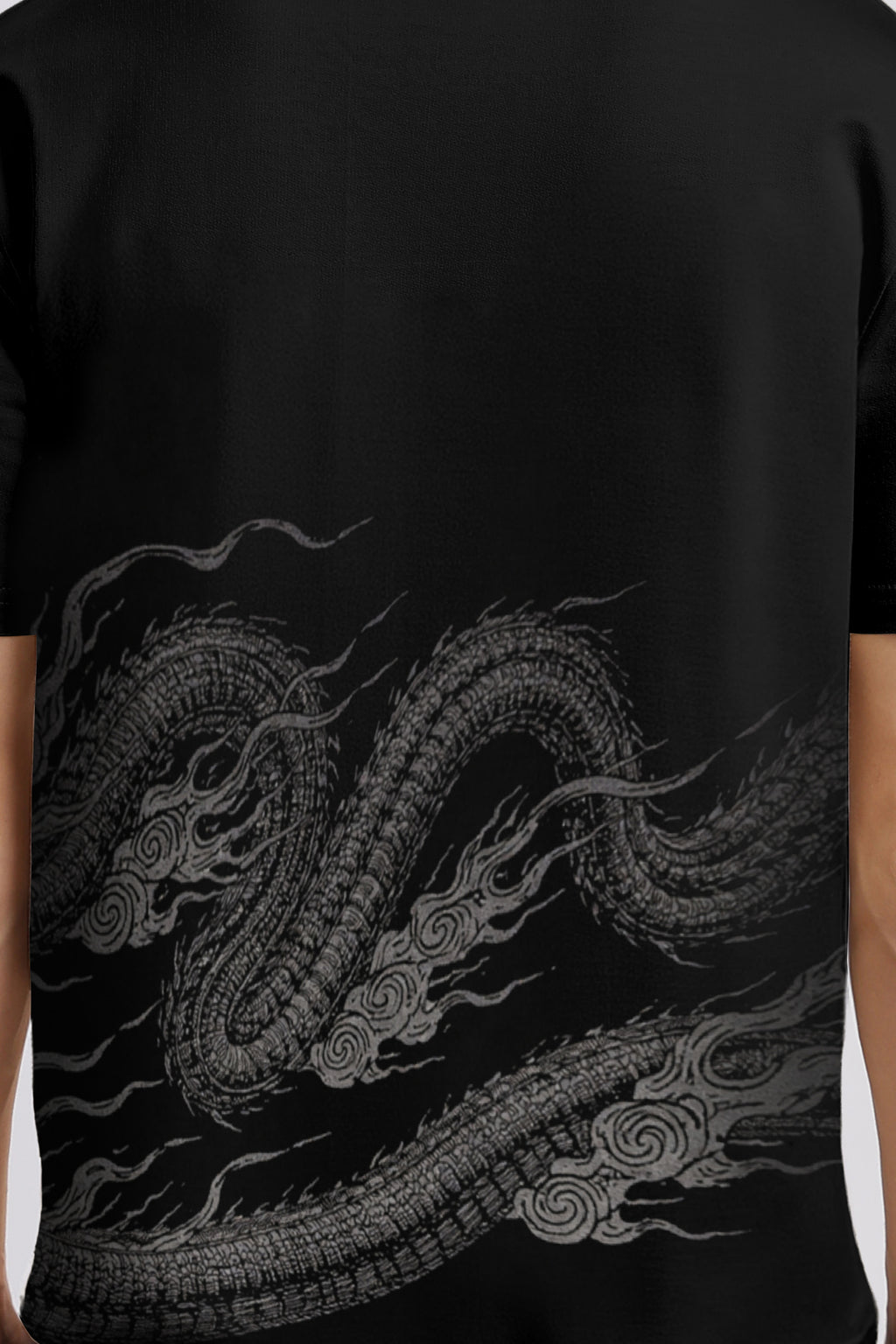 Night Fall Dragon Black Relaxed Fit T-shirt