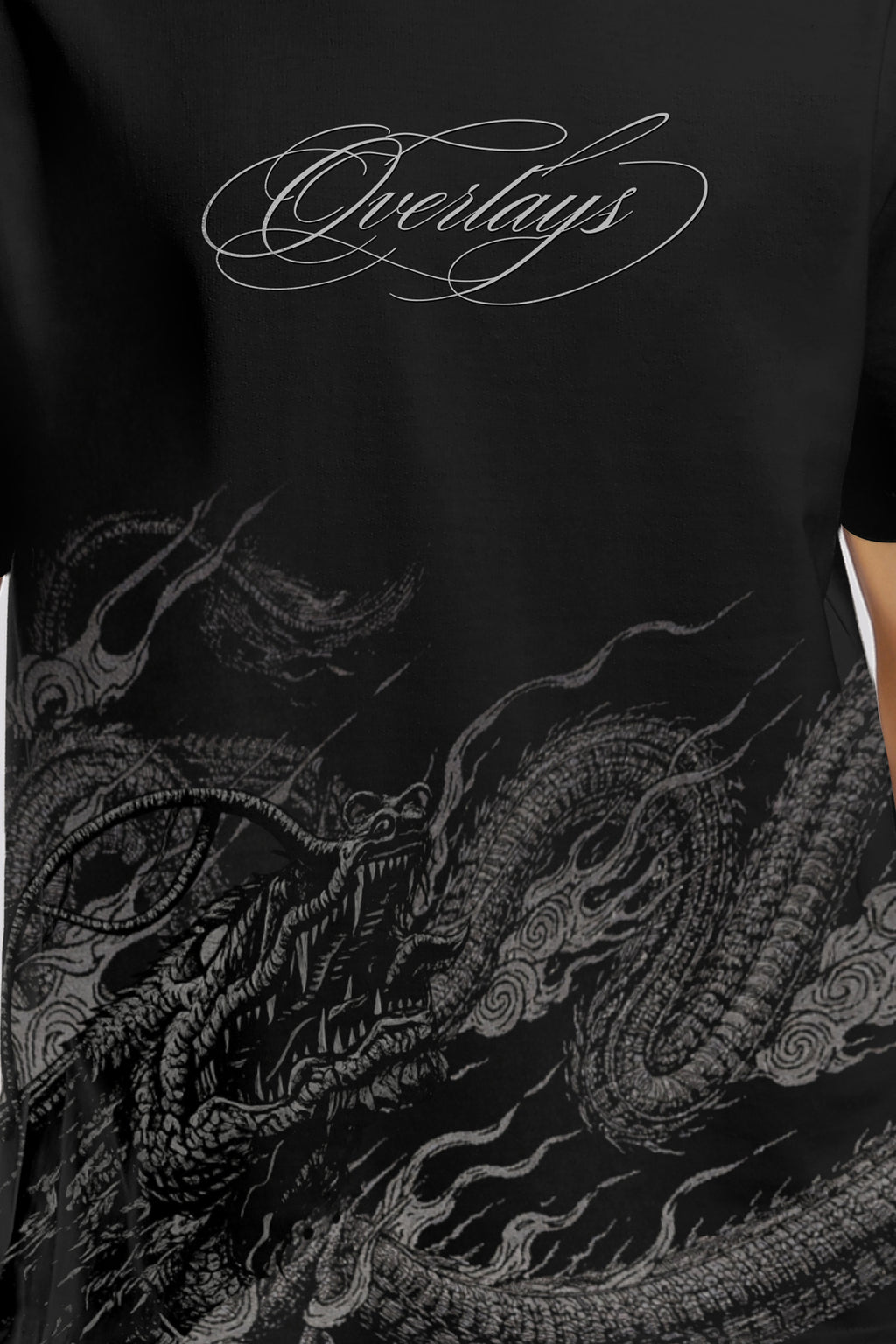 Night Fall Dragon Black Relaxed Fit T-shirt