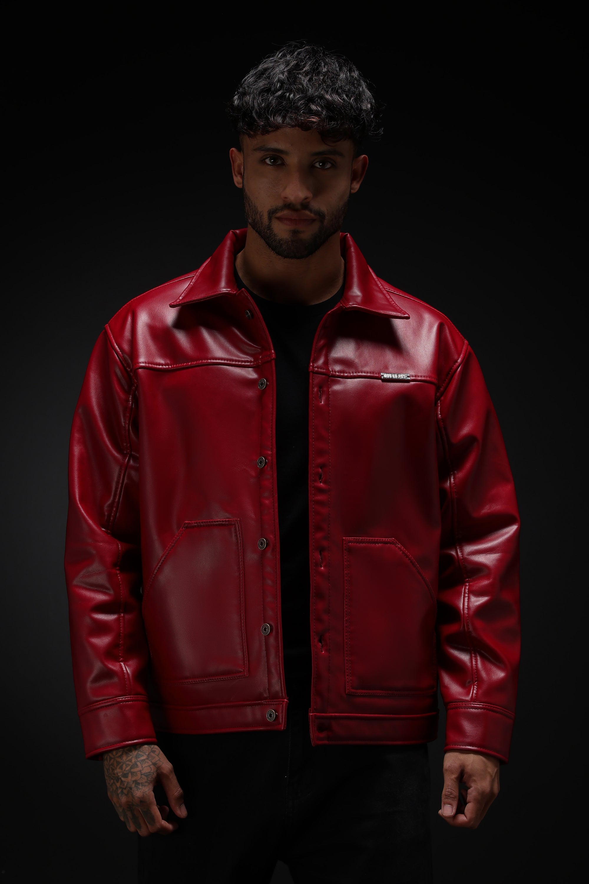 RED REXINE JACKET