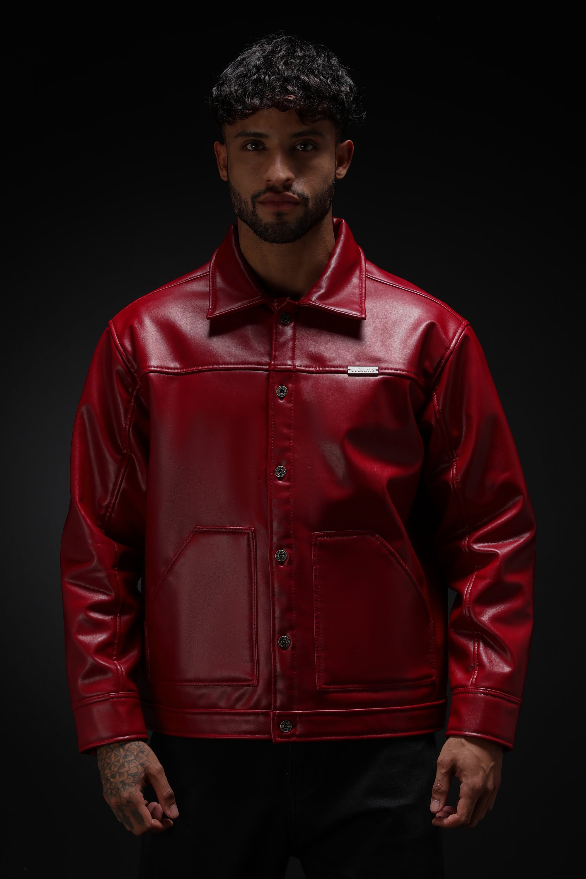 RED REXINE JACKET