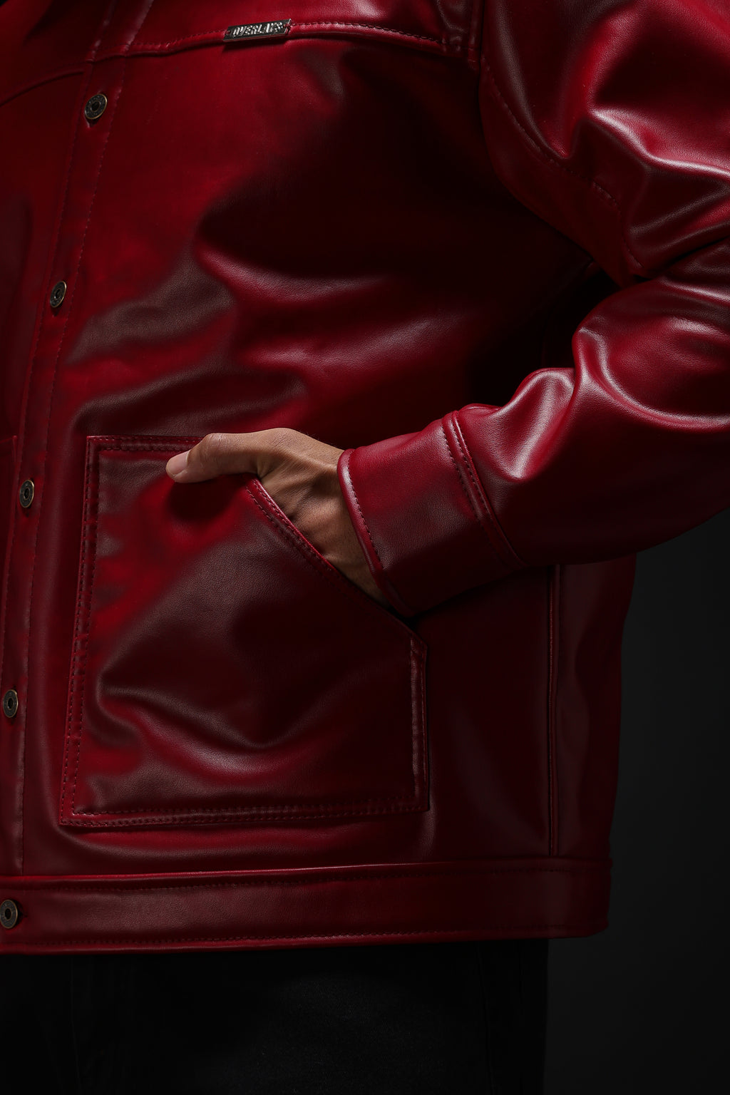 RED REXINE JACKET