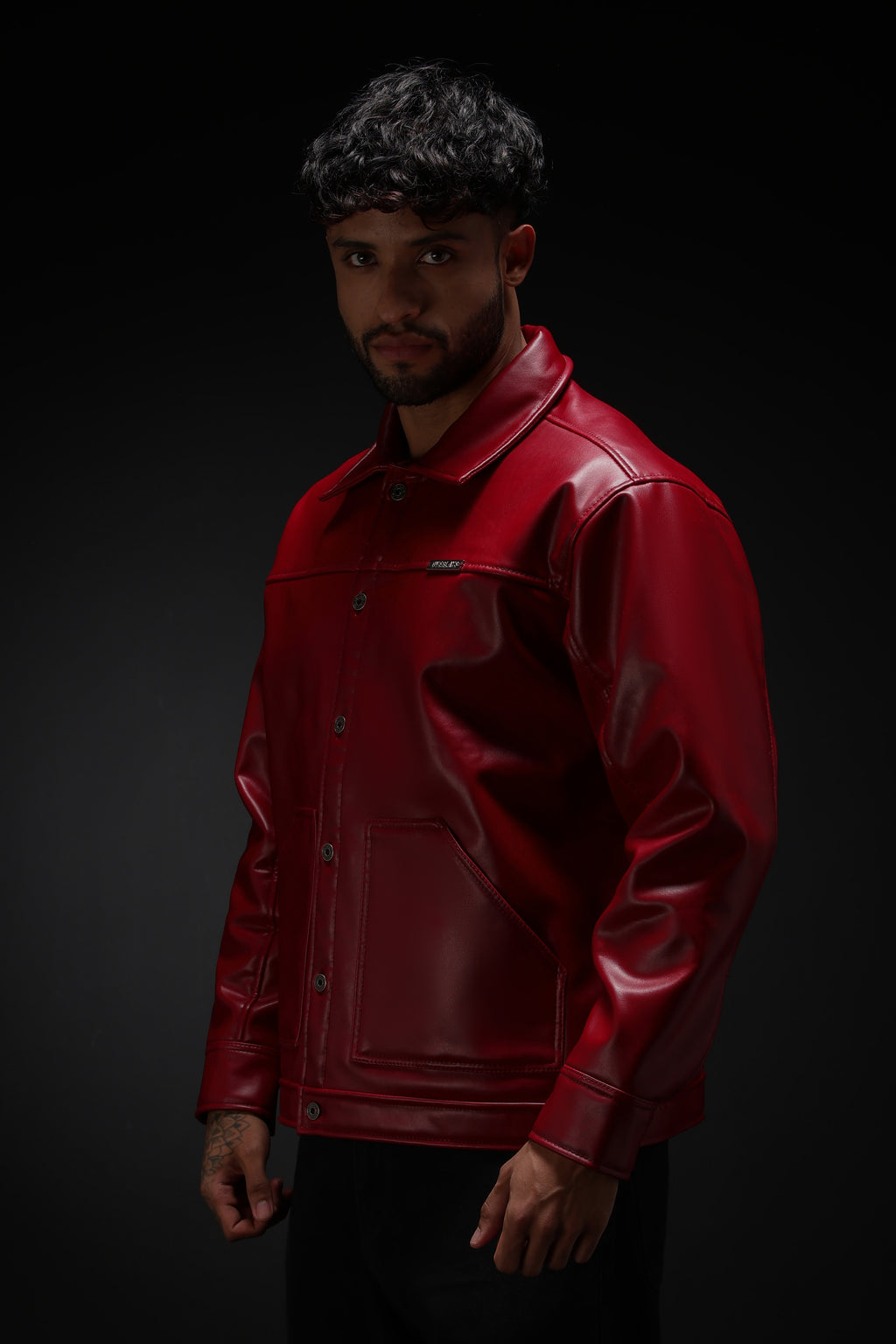 RED REXINE JACKET