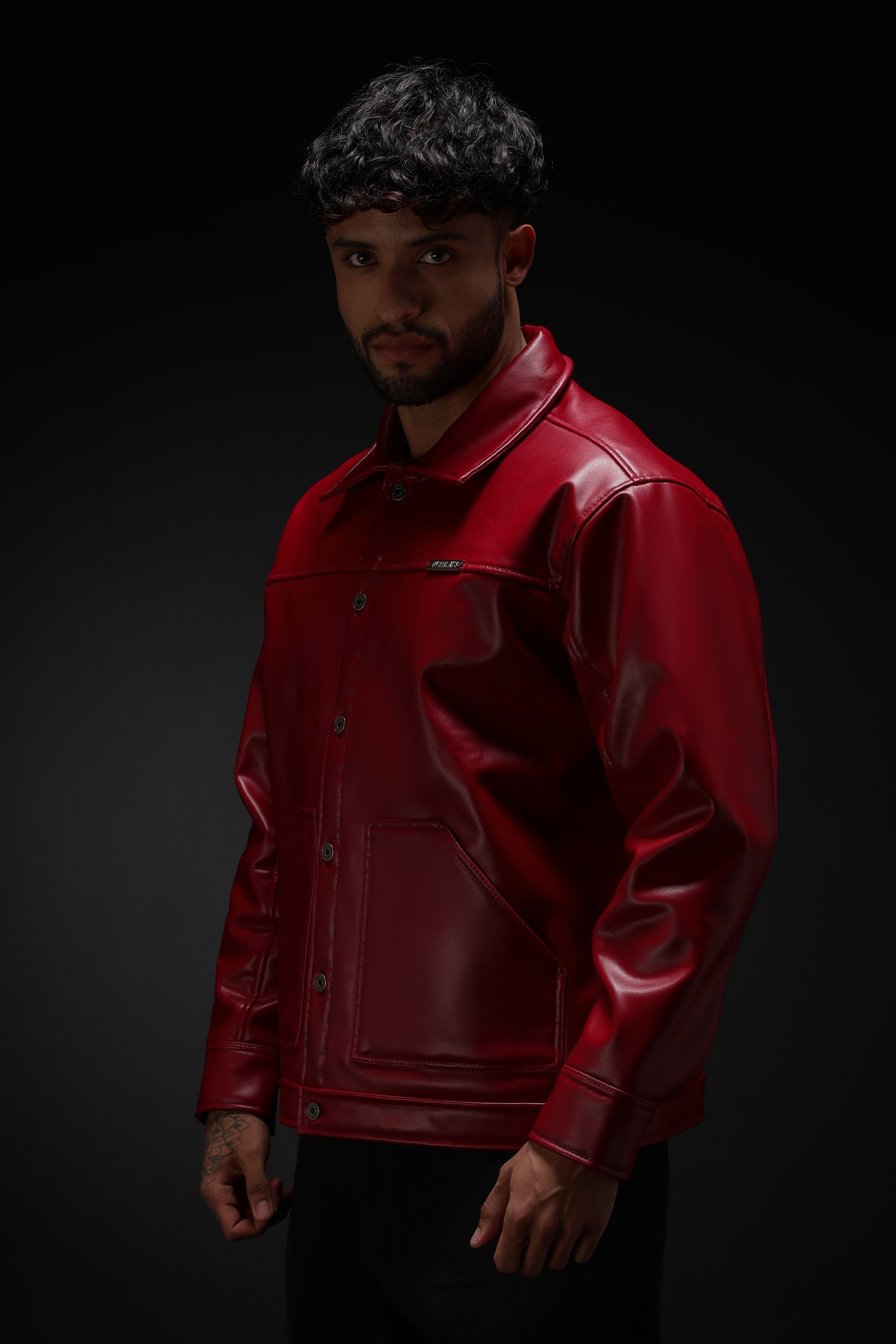 RED REXINE JACKET