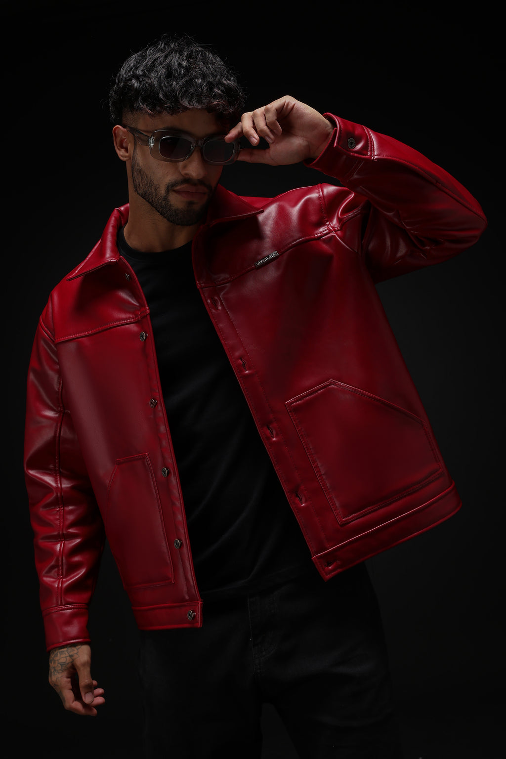 RED REXINE JACKET