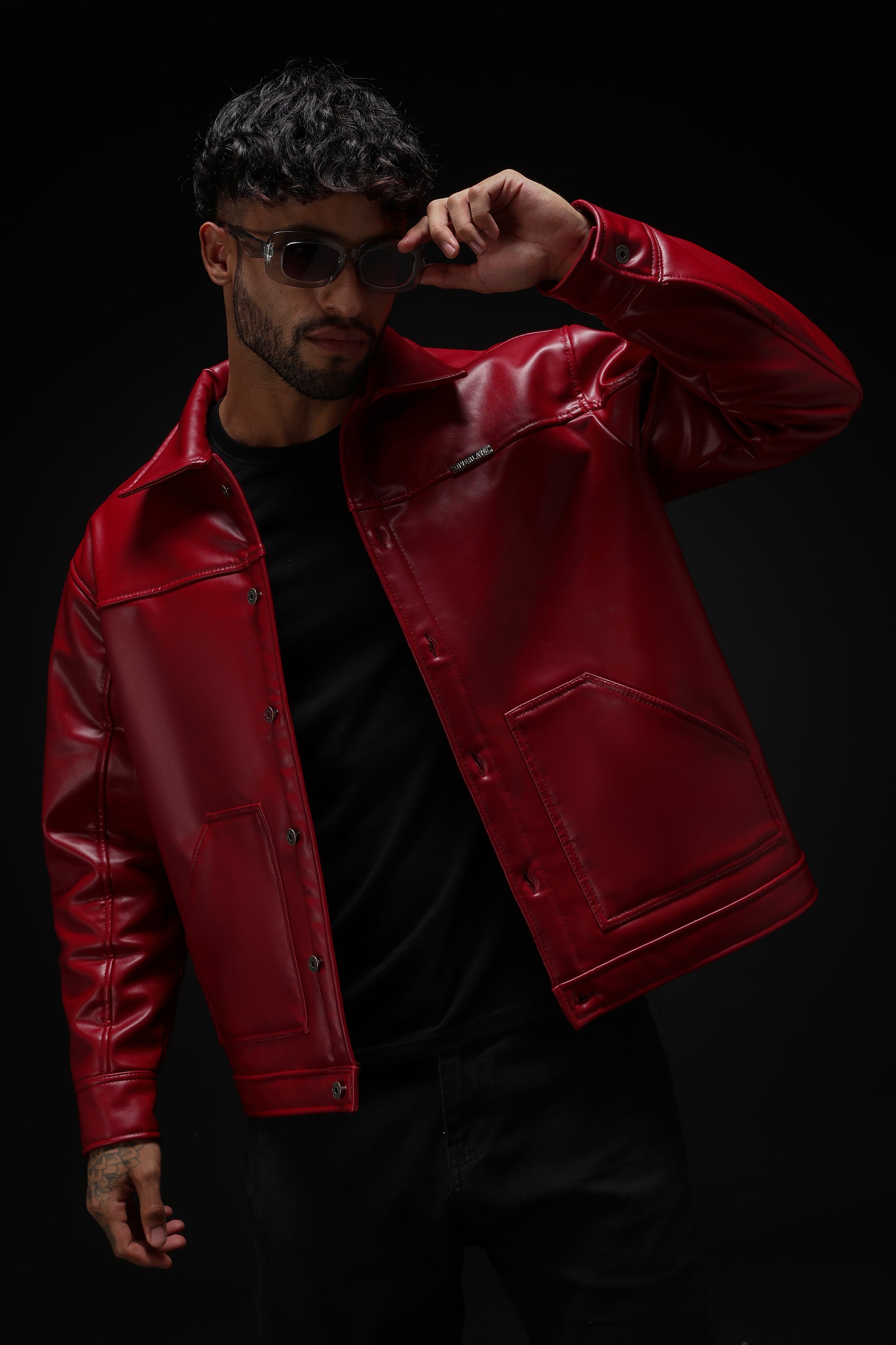 RED REXINE JACKET