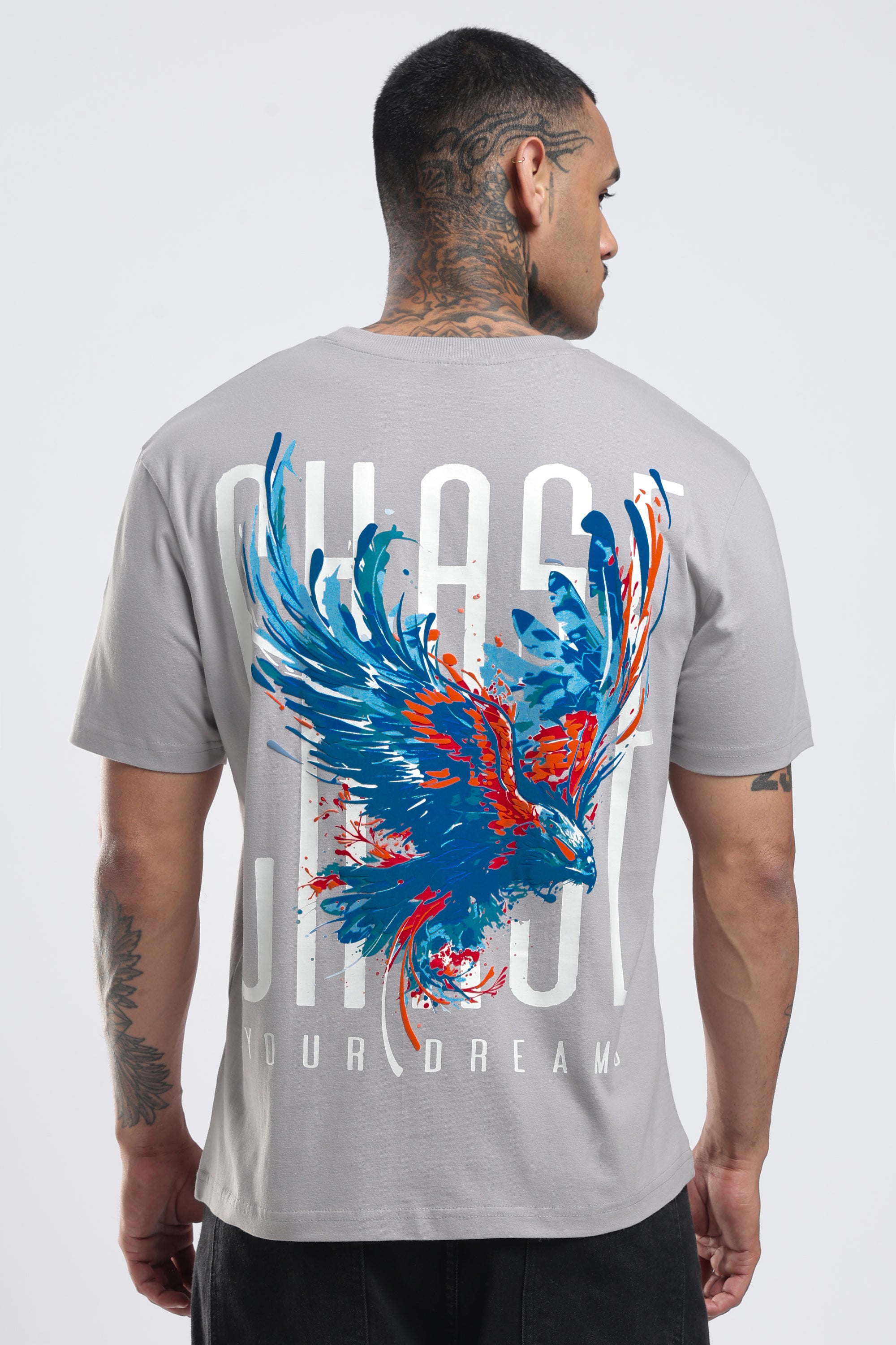 Chase Grey Relaxed  Fit T-Shirt