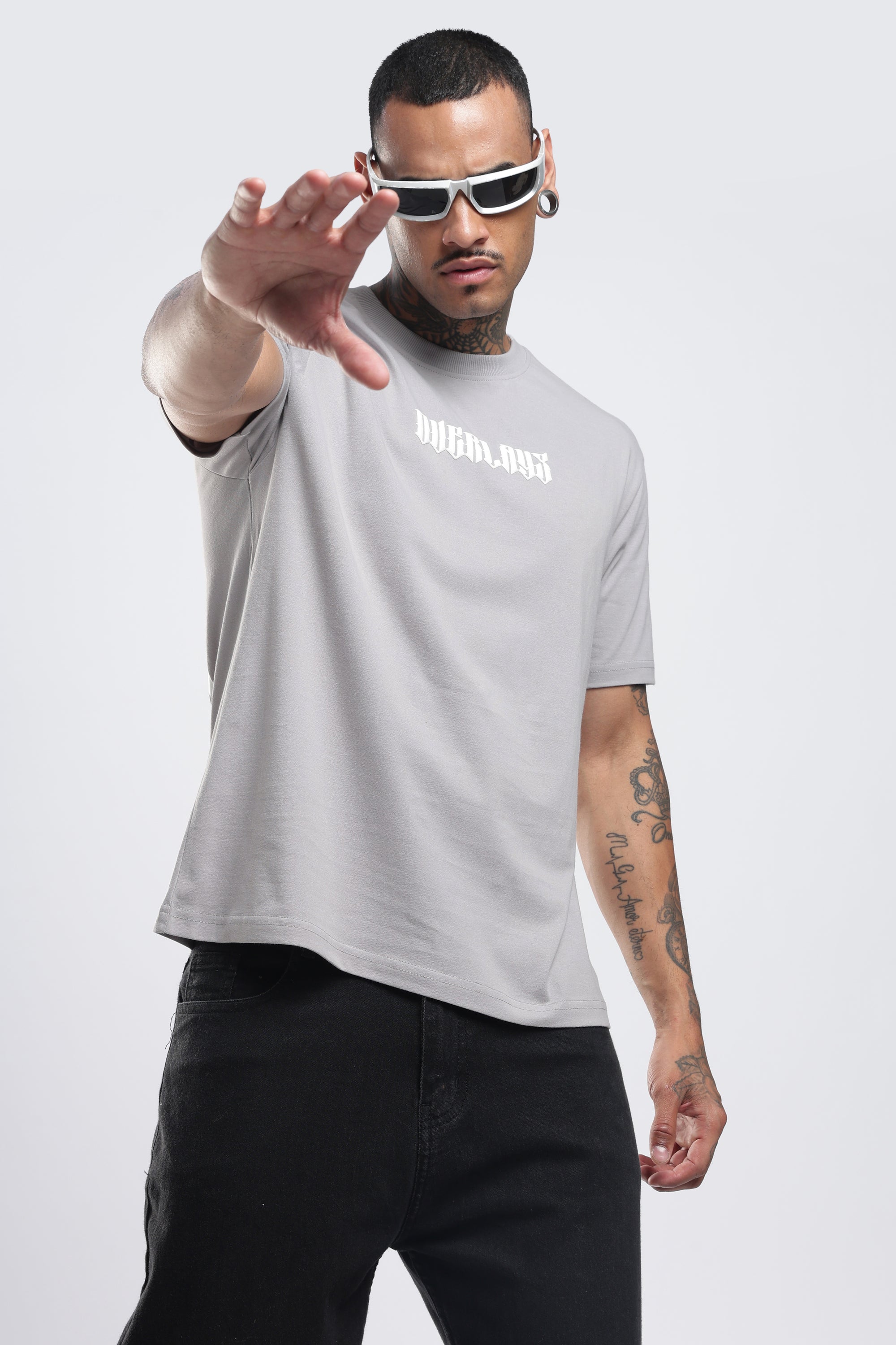 Chase Grey Relaxed  Fit T-Shirt