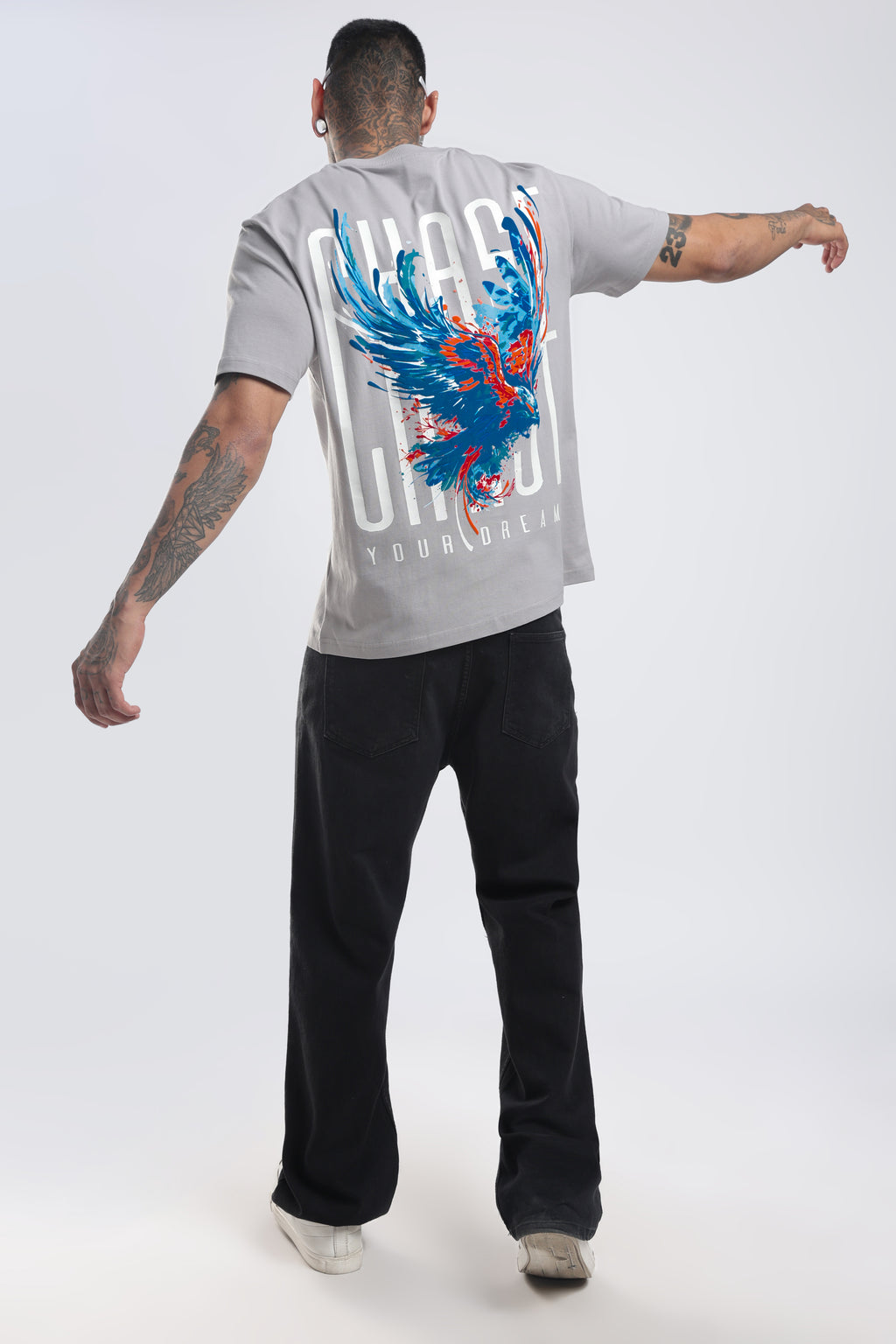 Chase Grey Relaxed  Fit T-Shirt