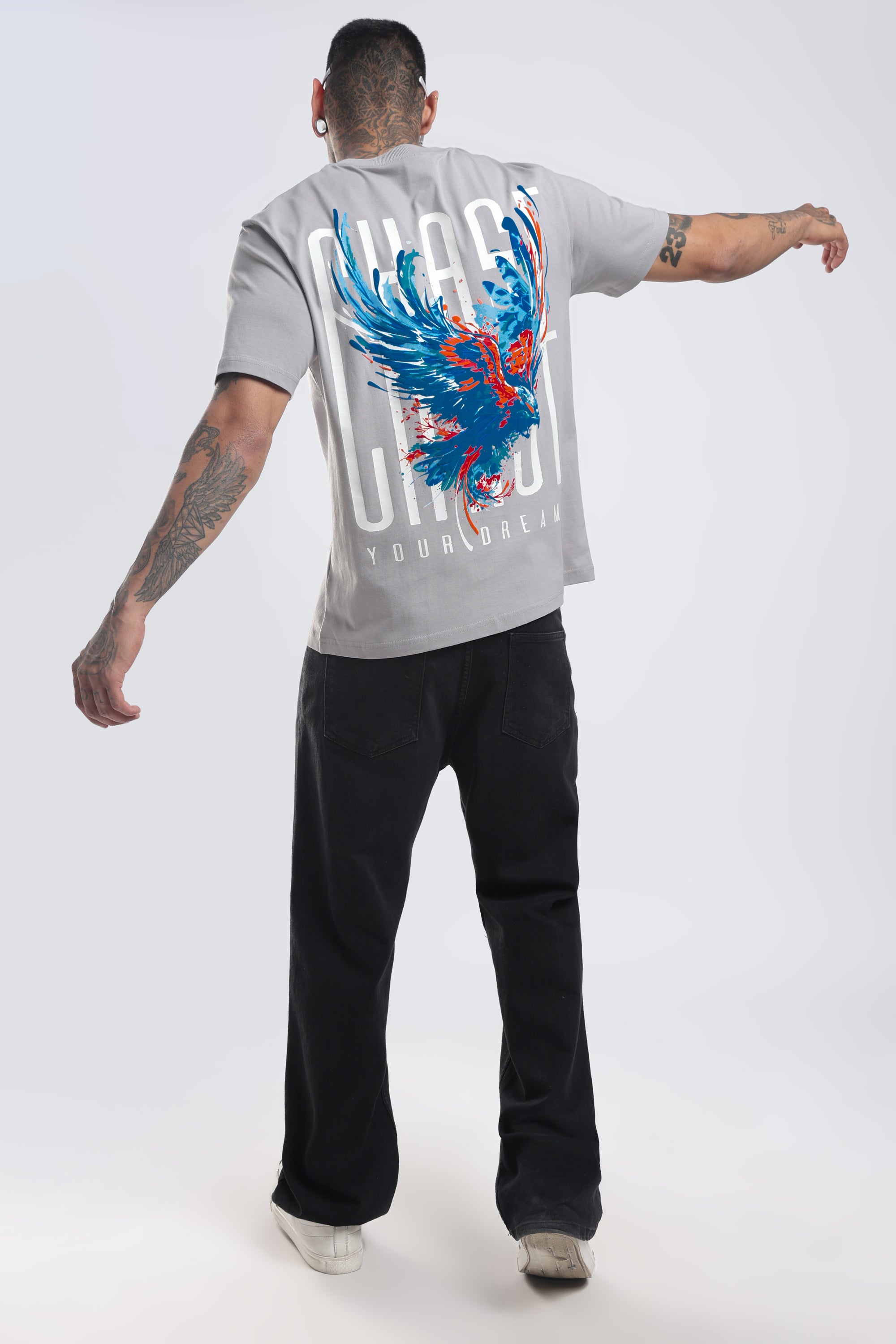 Chase Grey Relaxed  Fit T-Shirt