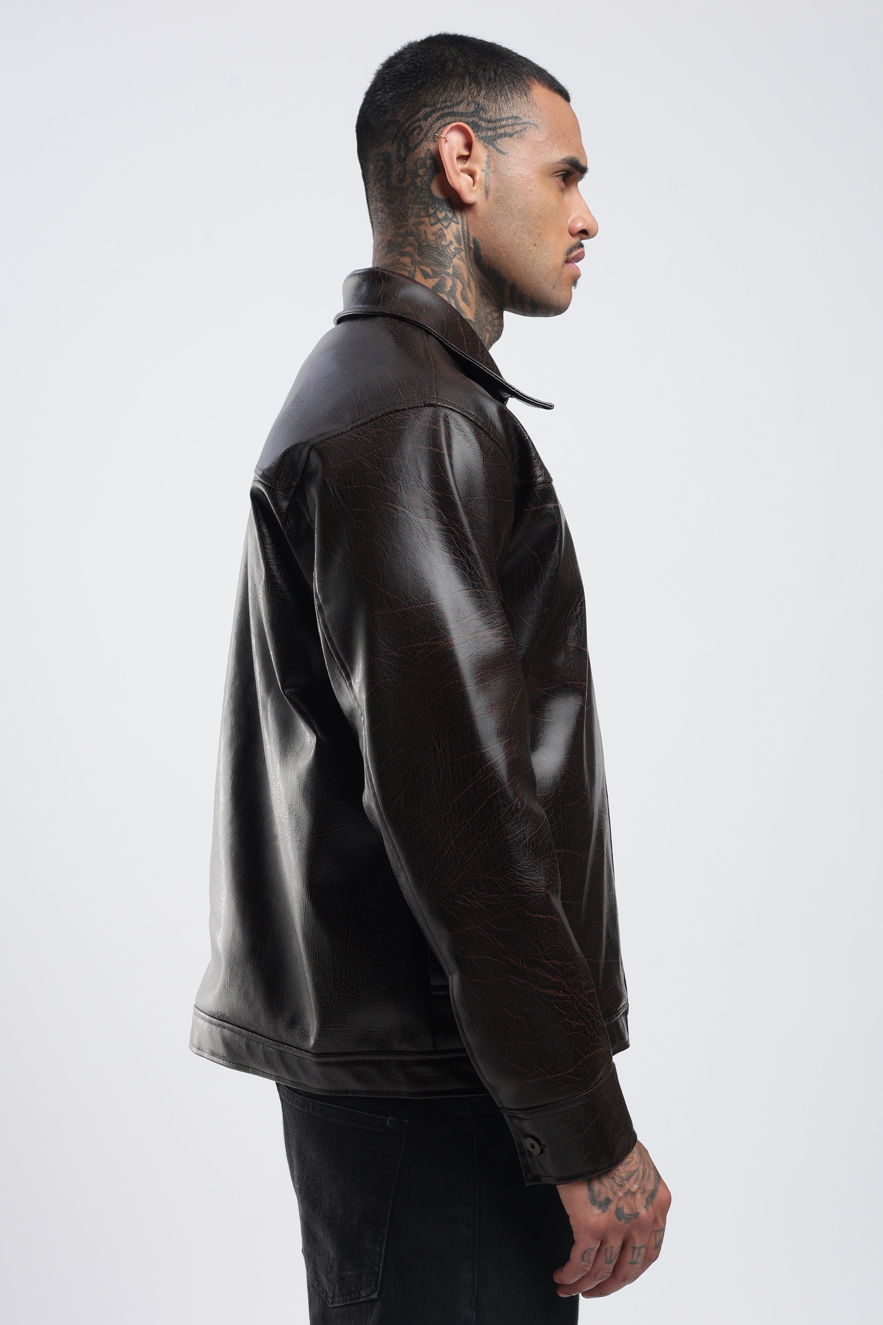 Hazel Miler Brown Textured Jacket – Overlays