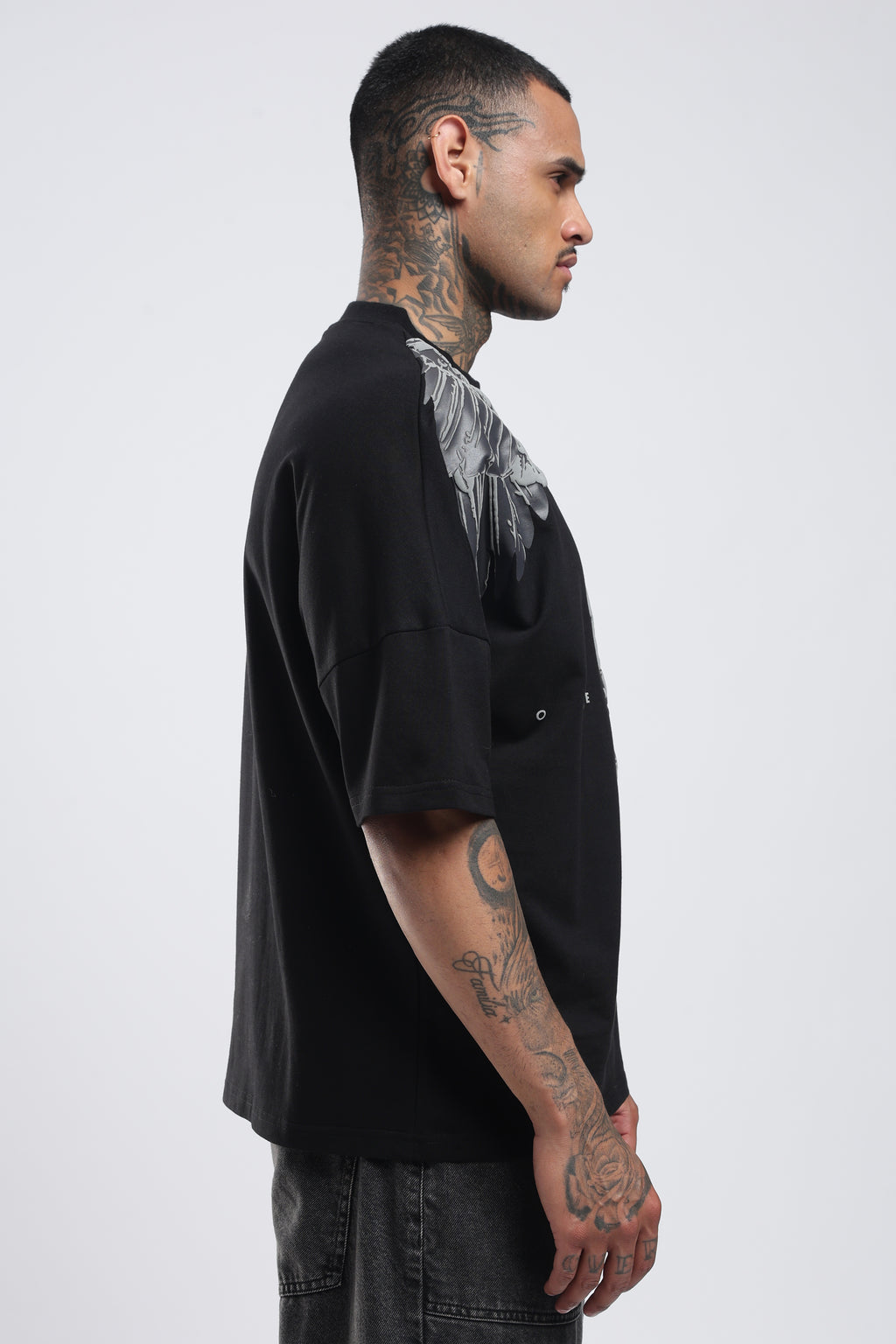 Streak Black Oversized T-shirt