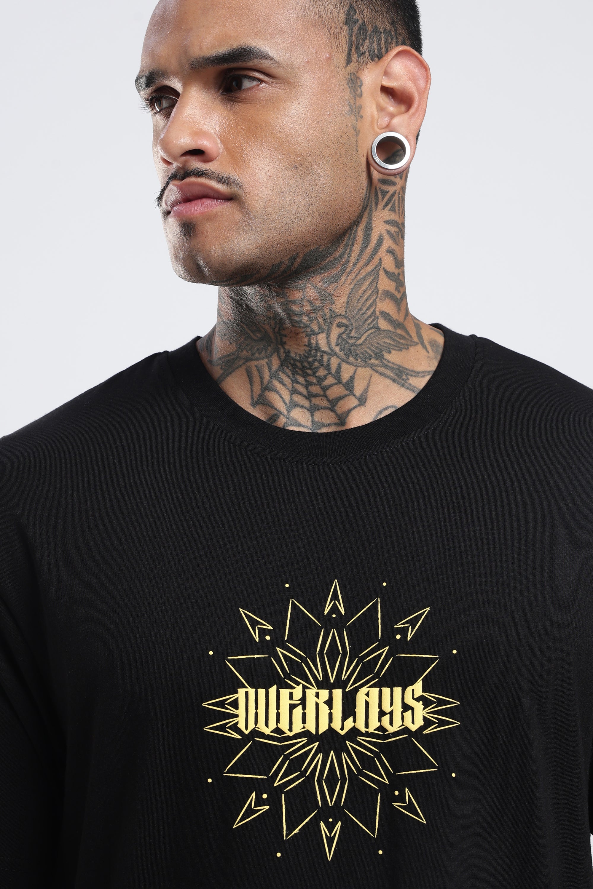 Space Explorer black relaxed fit tshirt