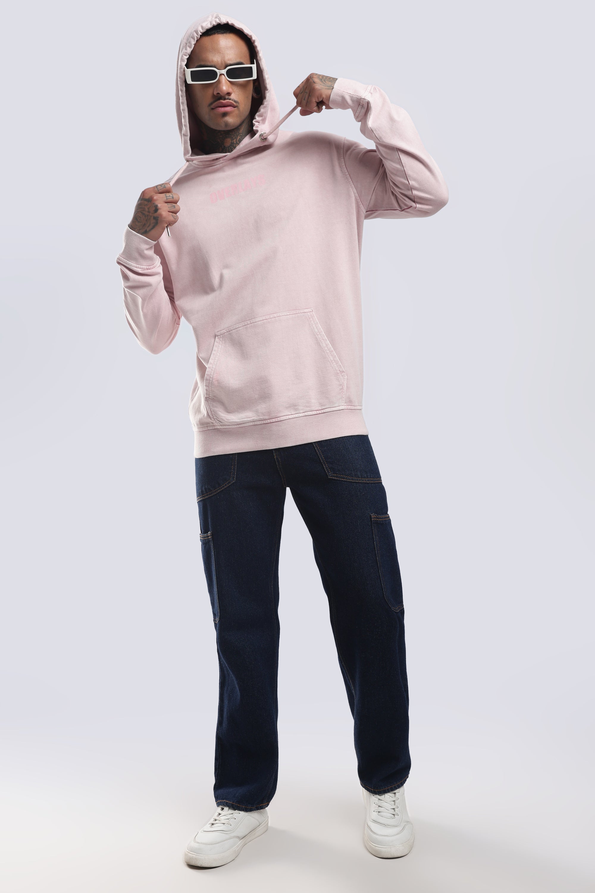 Blush Distressed hoodie