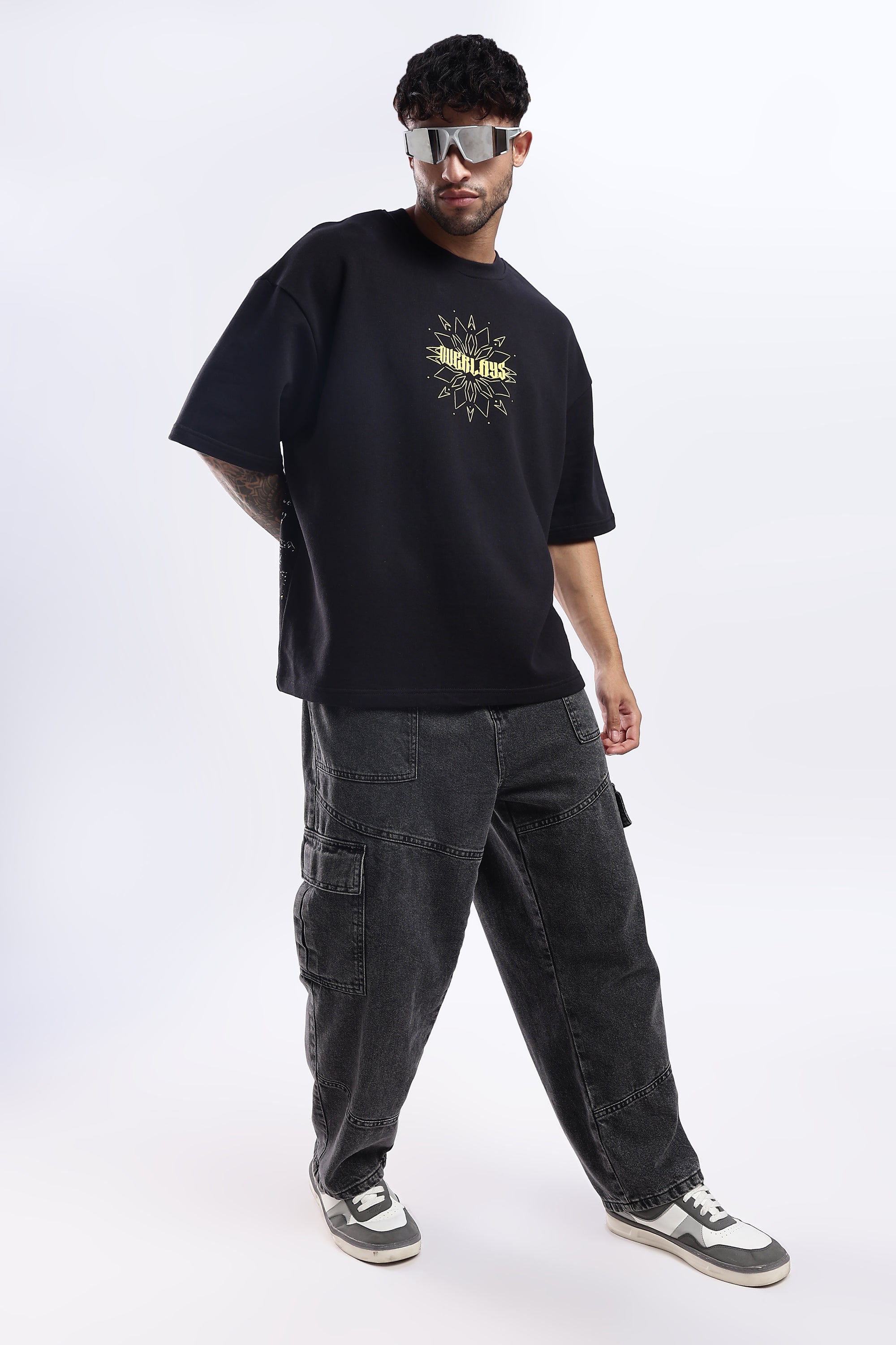 Space Explorer black relaxed fit tshirt