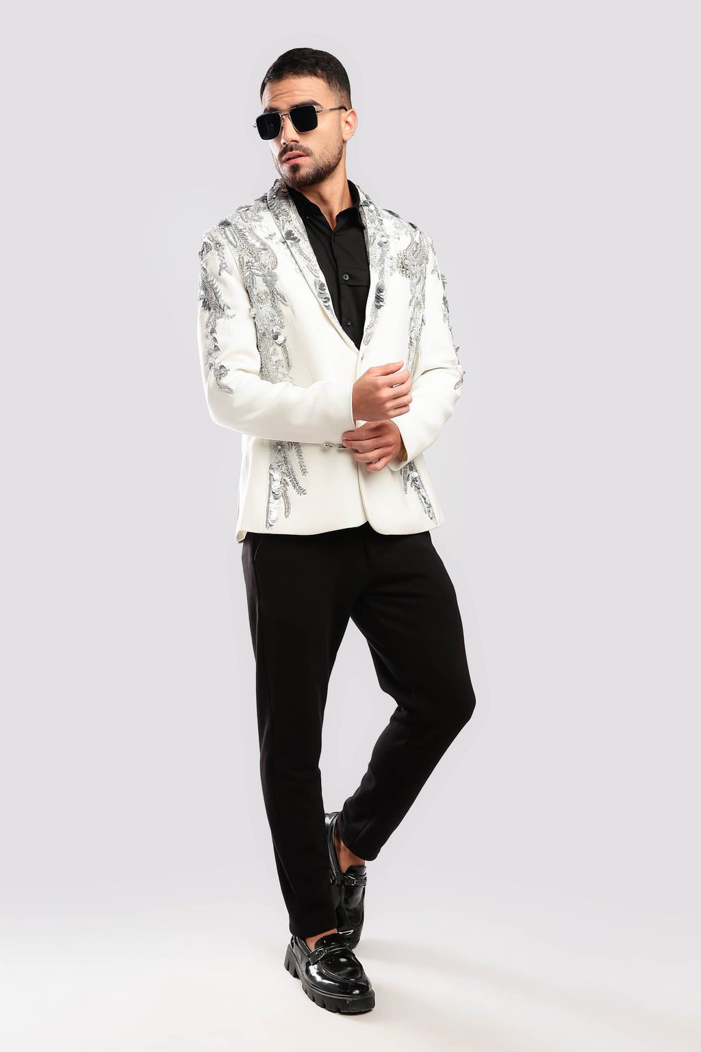 Gilded Inlay Zardozi Suit