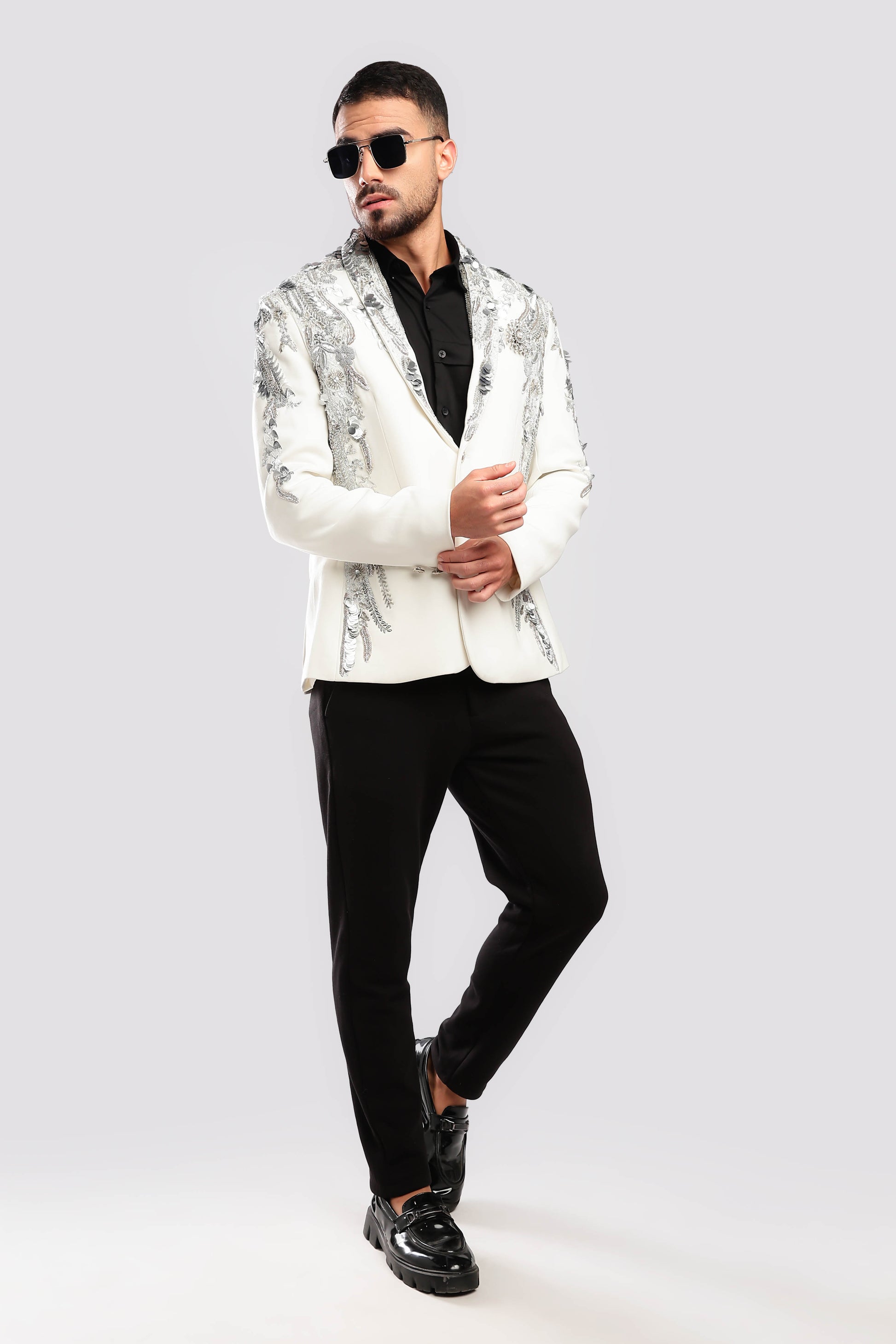 Gilded Inlay Zardozi Suit