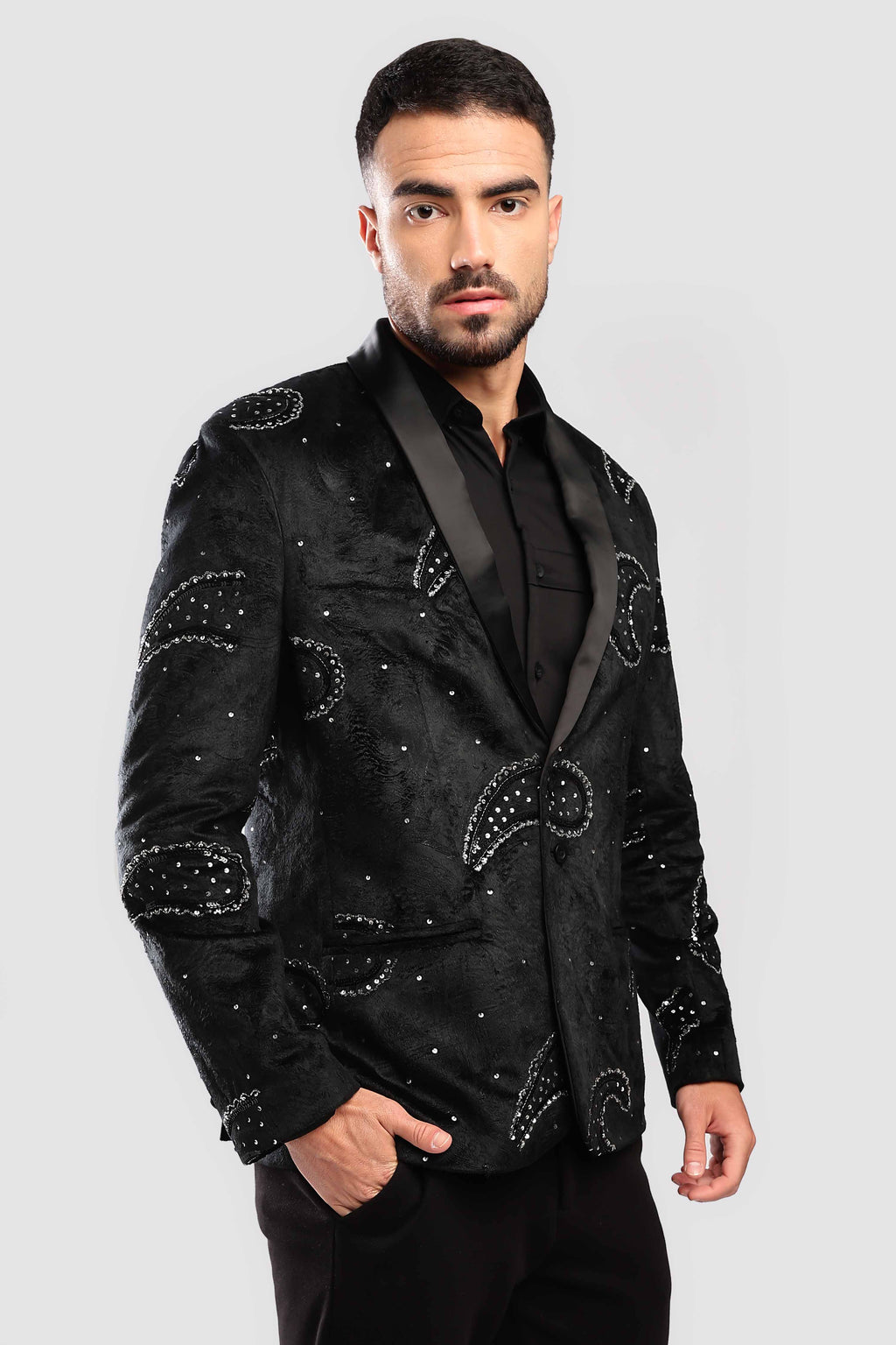 Stardust Sequenced Paisley Suit