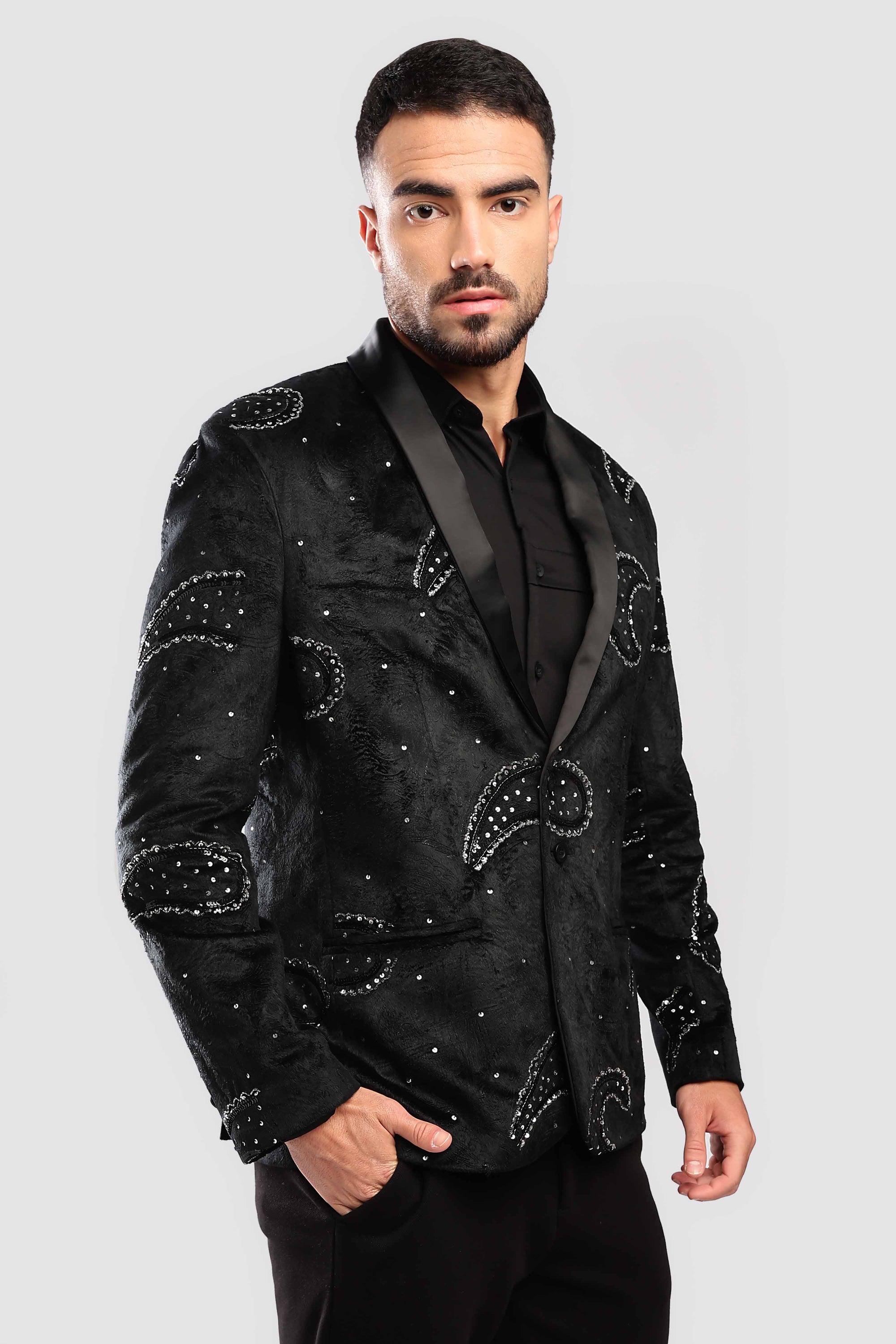 Stardust Sequenced Paisley Suit
