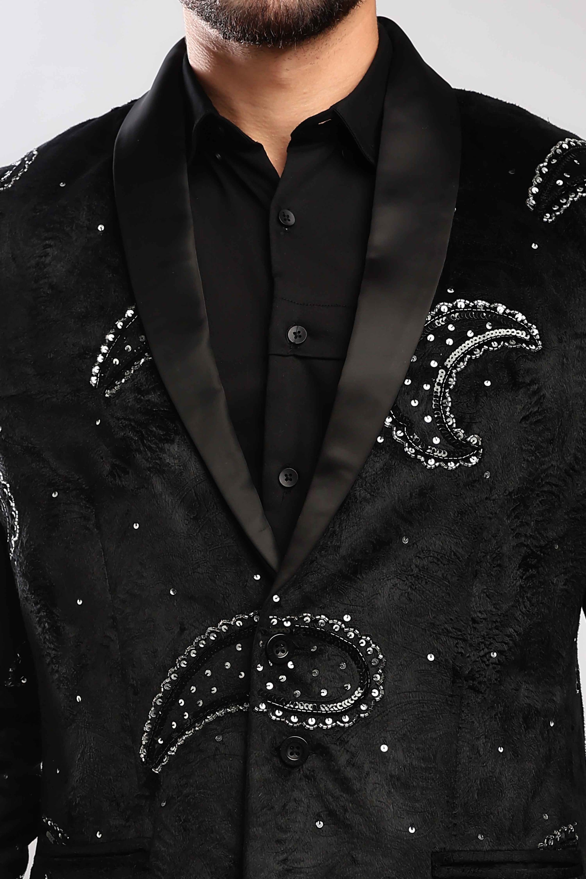 Stardust Sequenced Paisley Suit