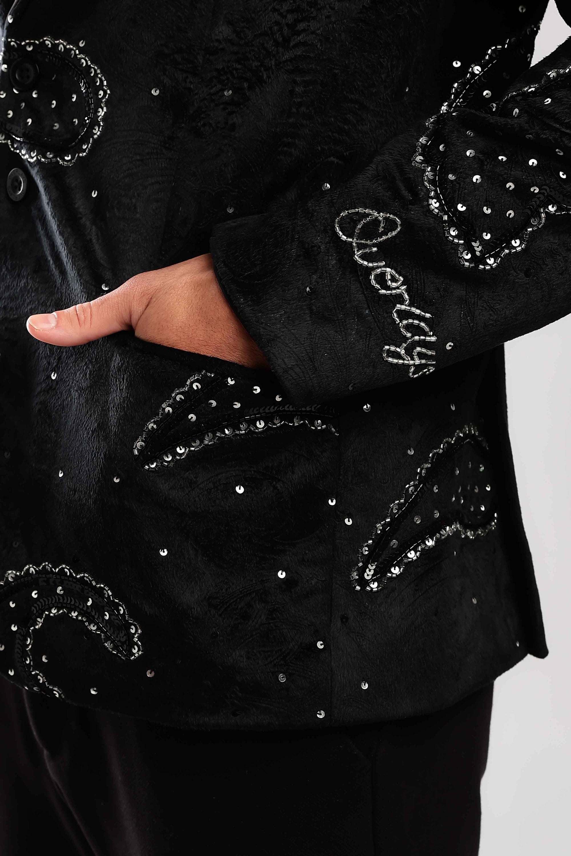 Stardust Sequenced Paisley Suit