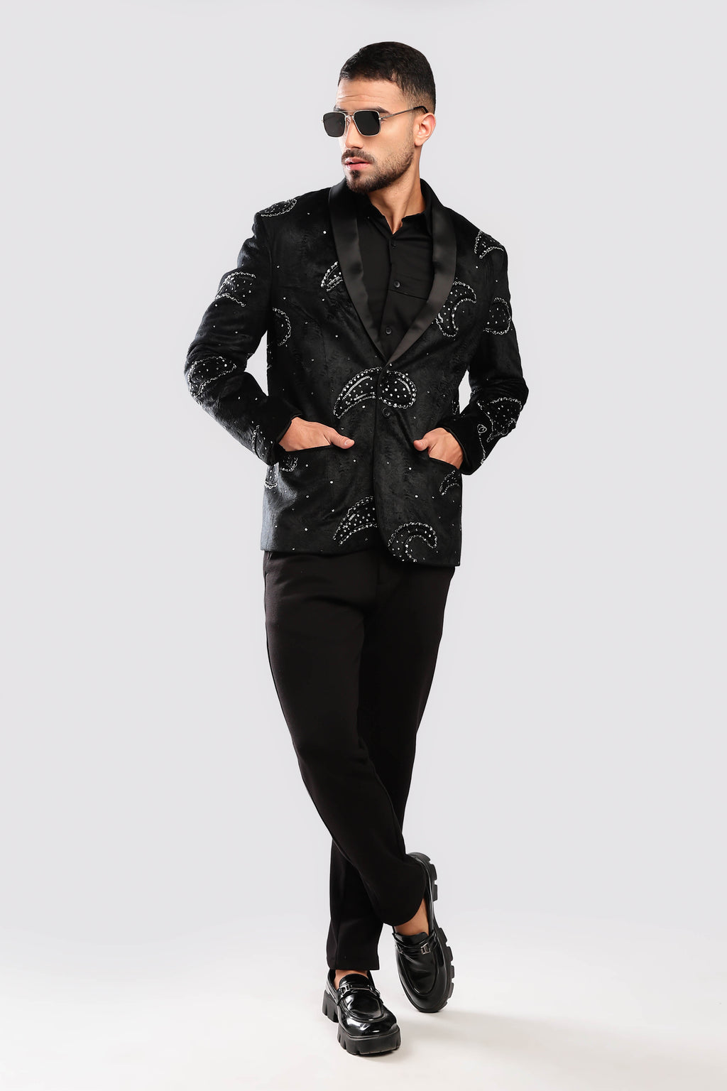 Stardust Sequenced Paisley Suit
