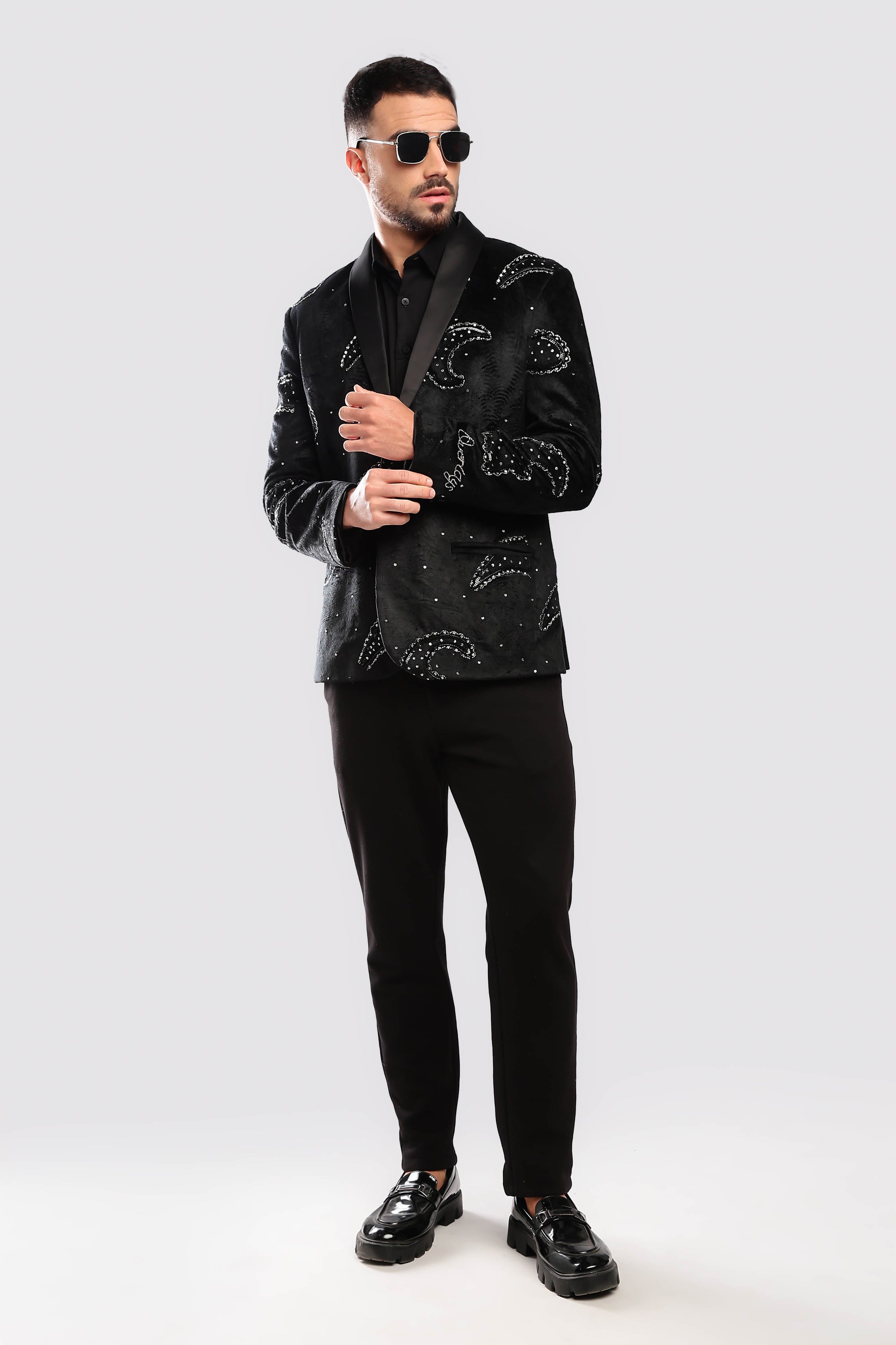 Stardust Sequenced Paisley Suit