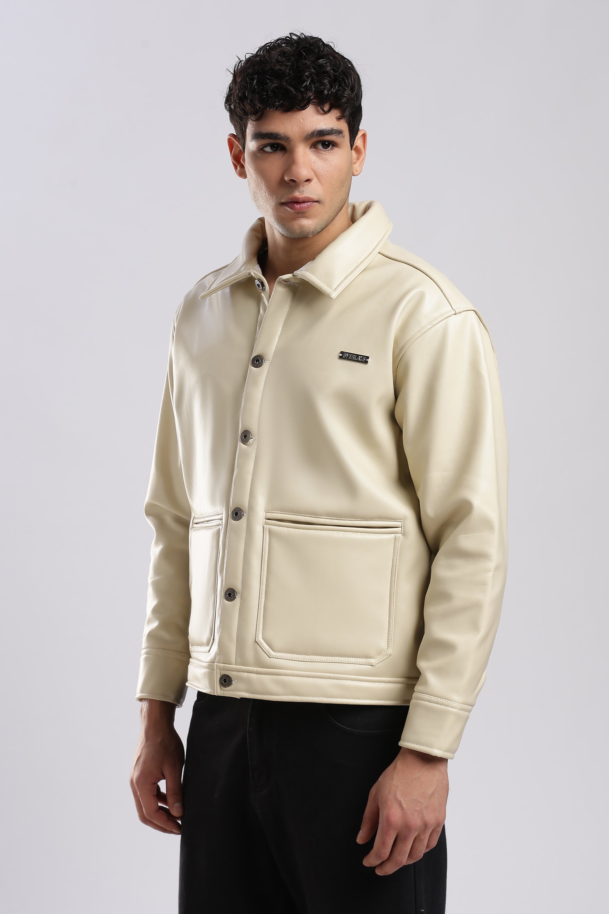 Fawn Drift Faux Leather Jacket