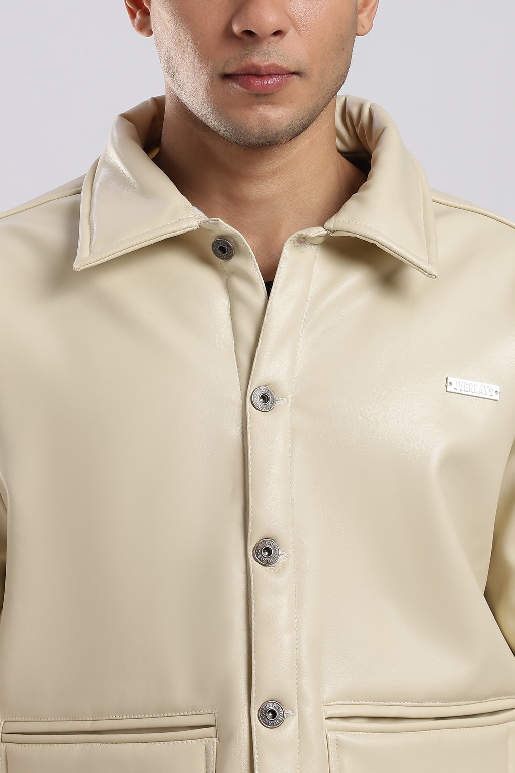 Fawn Drift Faux Leather Jacket