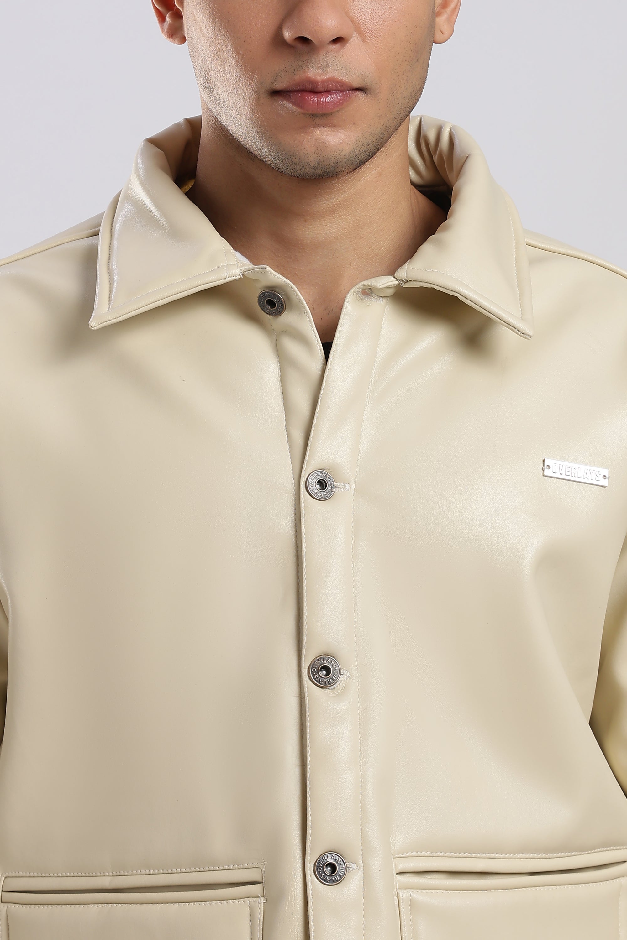 Fawn Drift Faux Leather Jacket